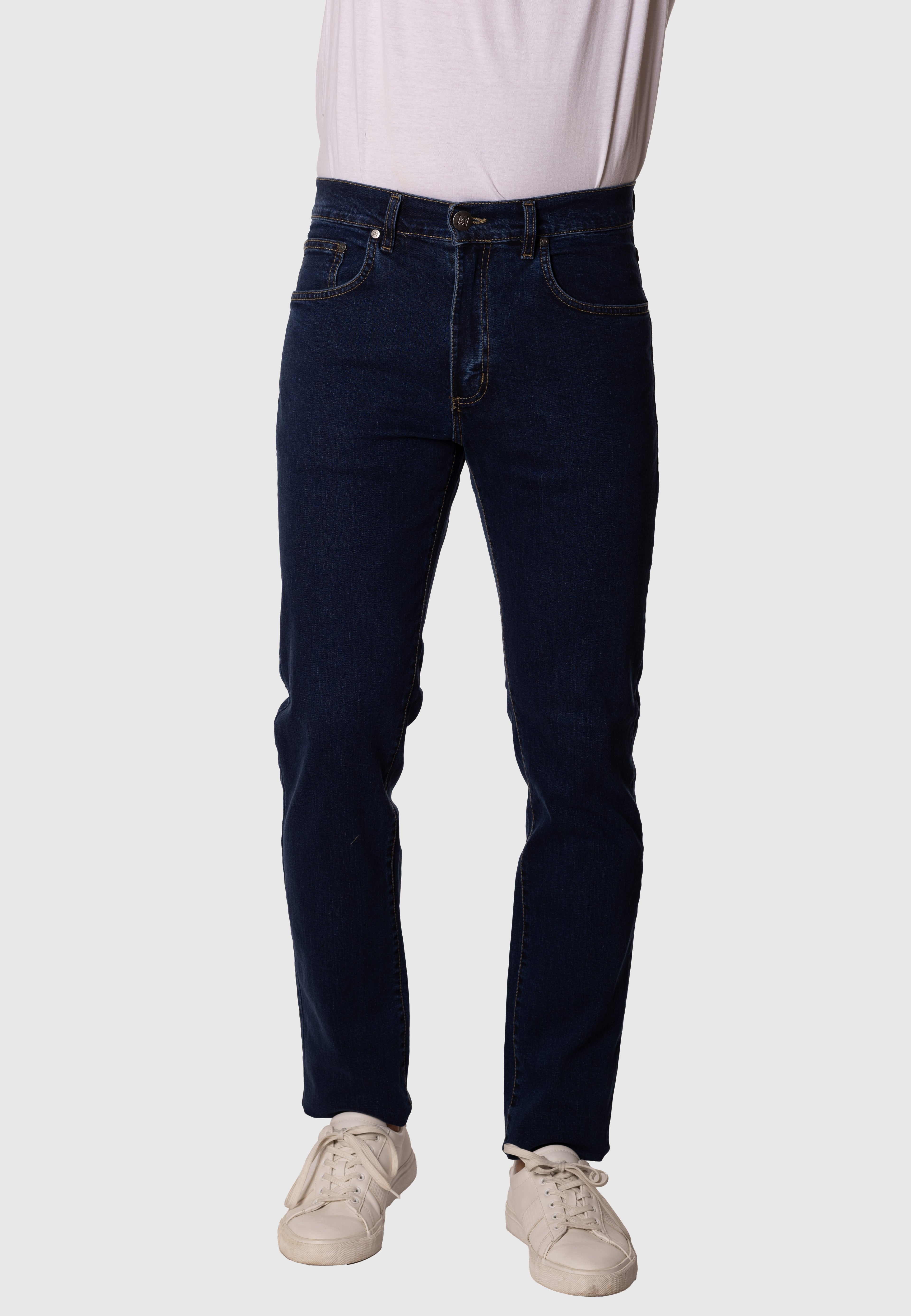 Pantalón vaquero azul oscuro regular fit para hombre
