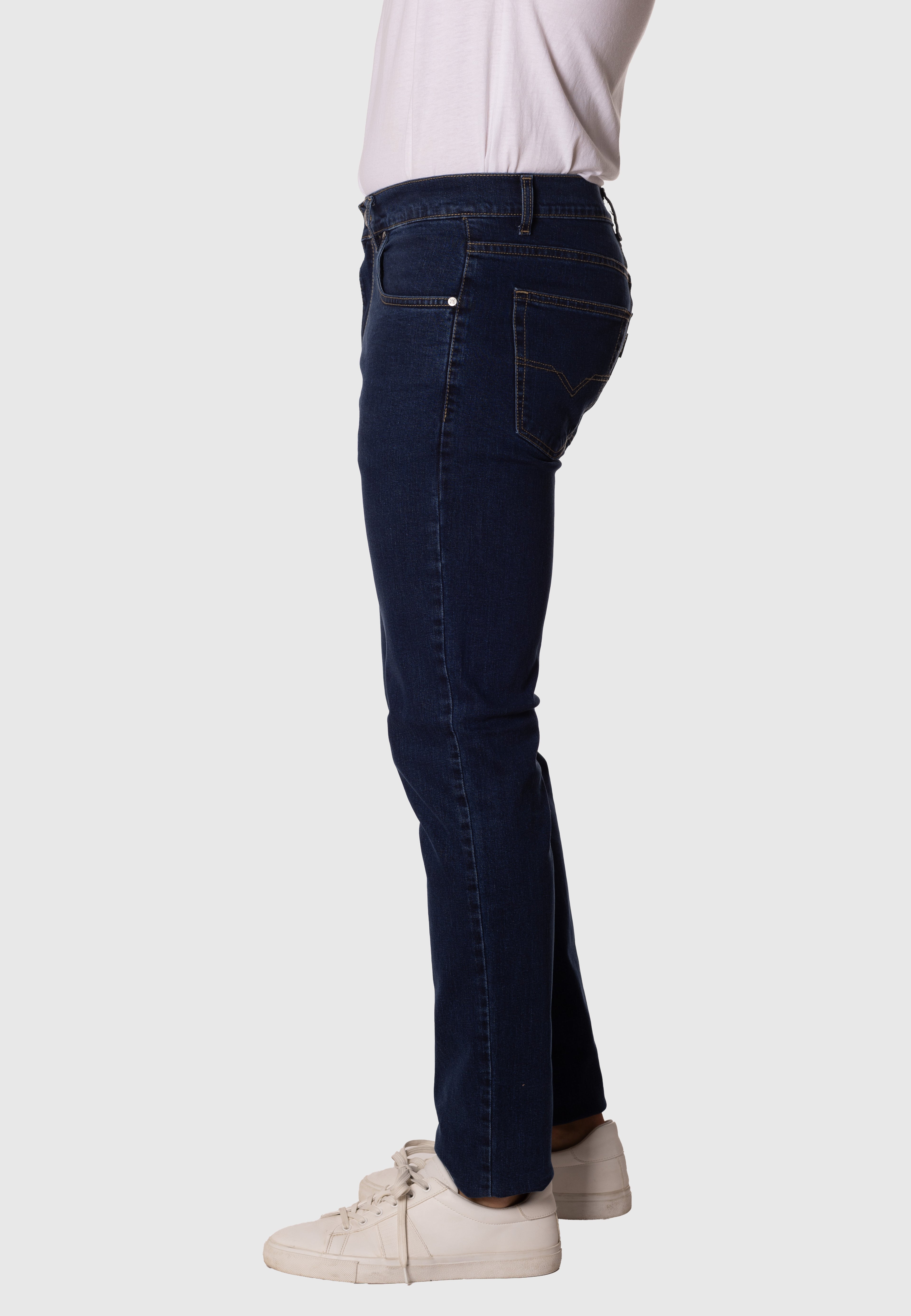 Pantalón vaquero azul oscuro regular fit para hombre