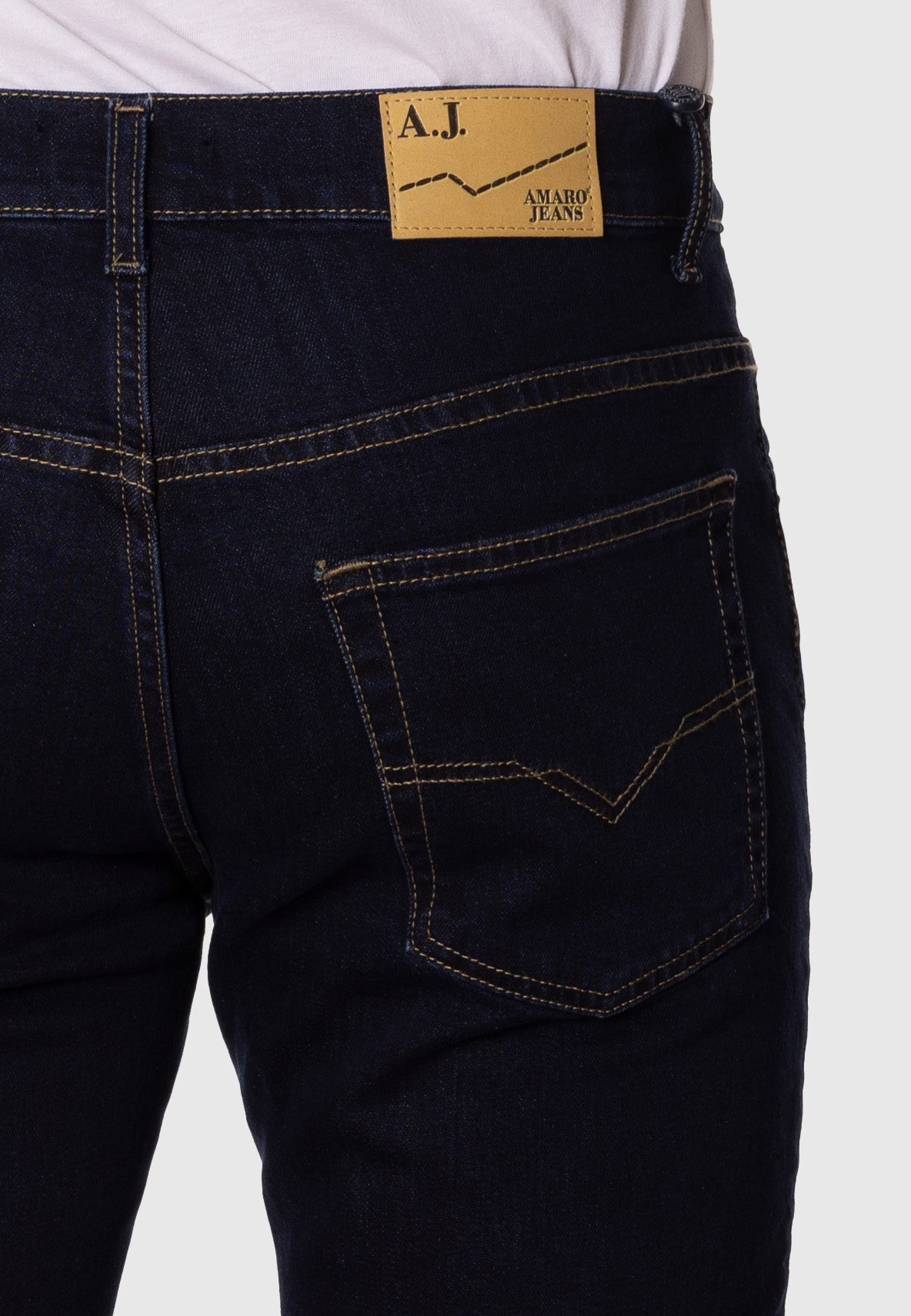 Pantalón vaquero marino regular fit para hombre