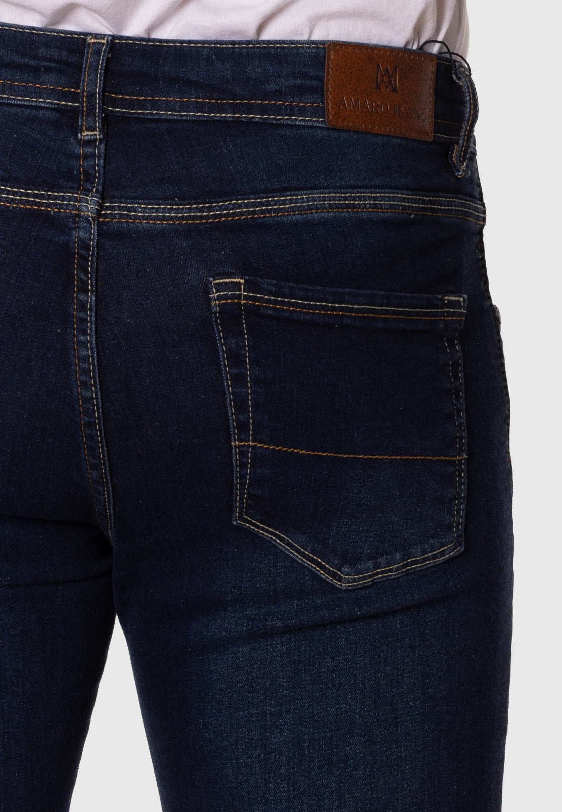 Pantalón vaquero azul oscuro custom fit para hombre