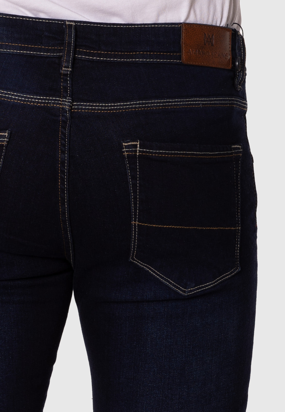 Pantalón vaquero marino custom fit para hombre
