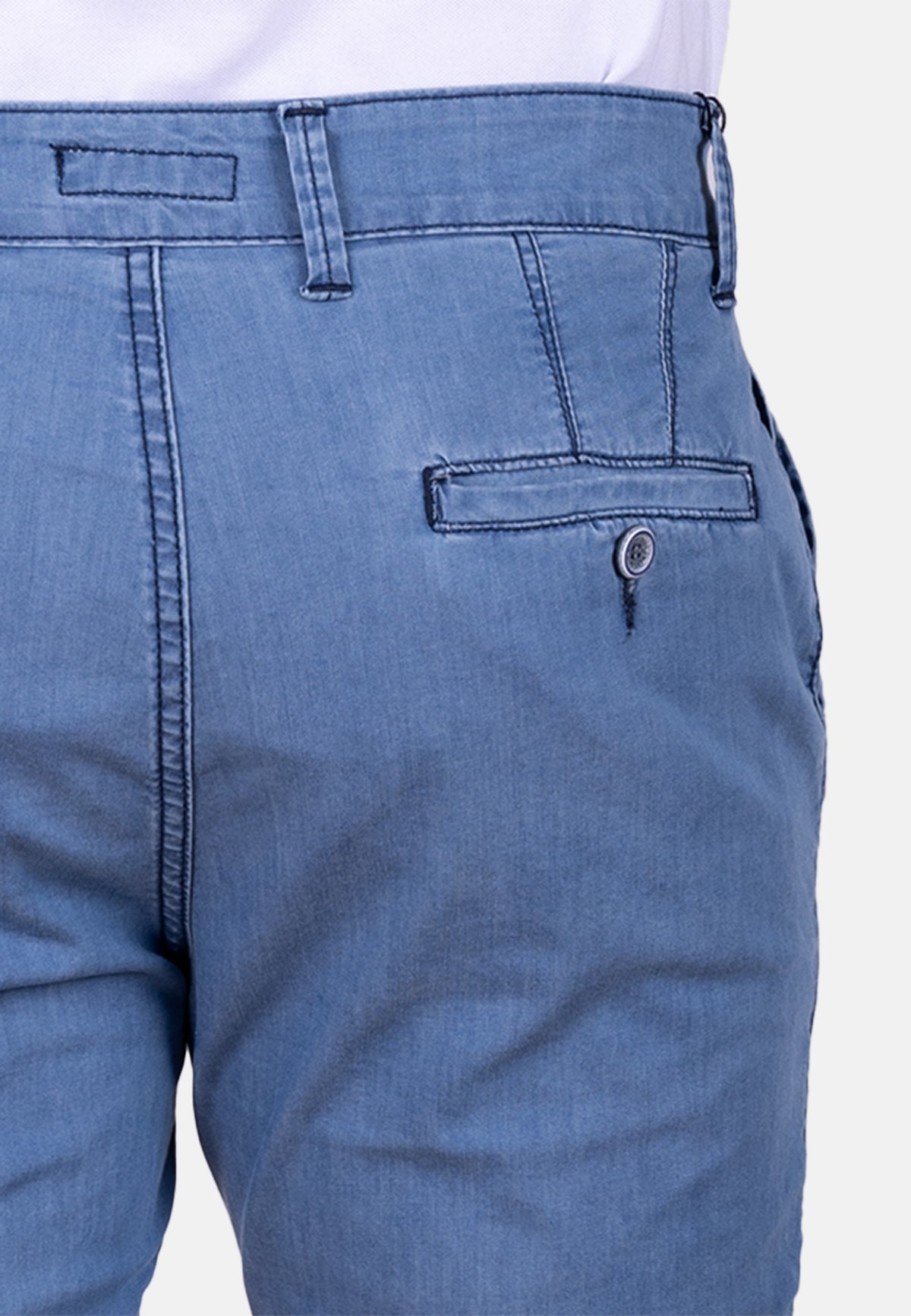 Pantalón chino efecto vaquero bleach tencel
