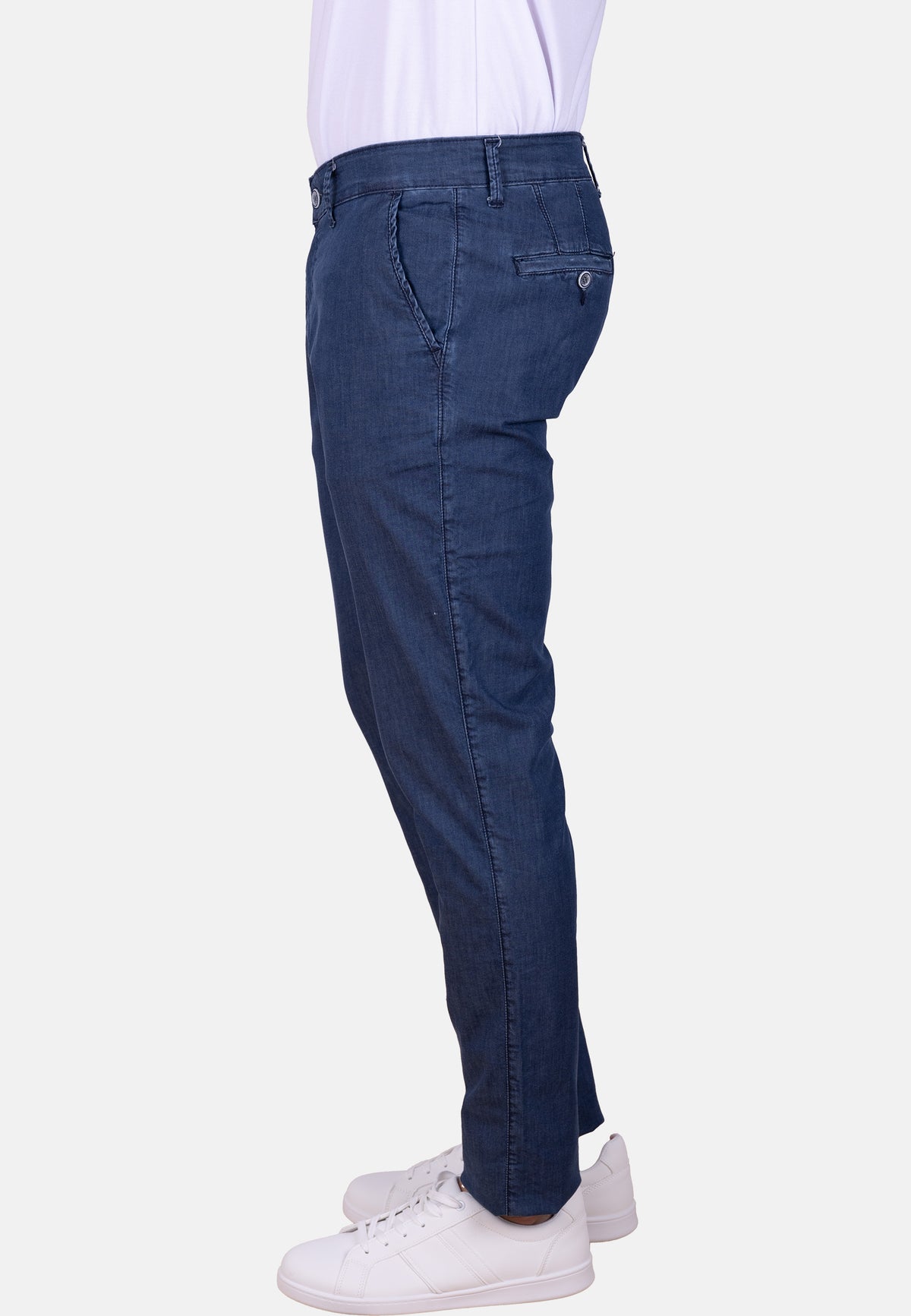 Pantalón chino efecto vaquero piedra tencel