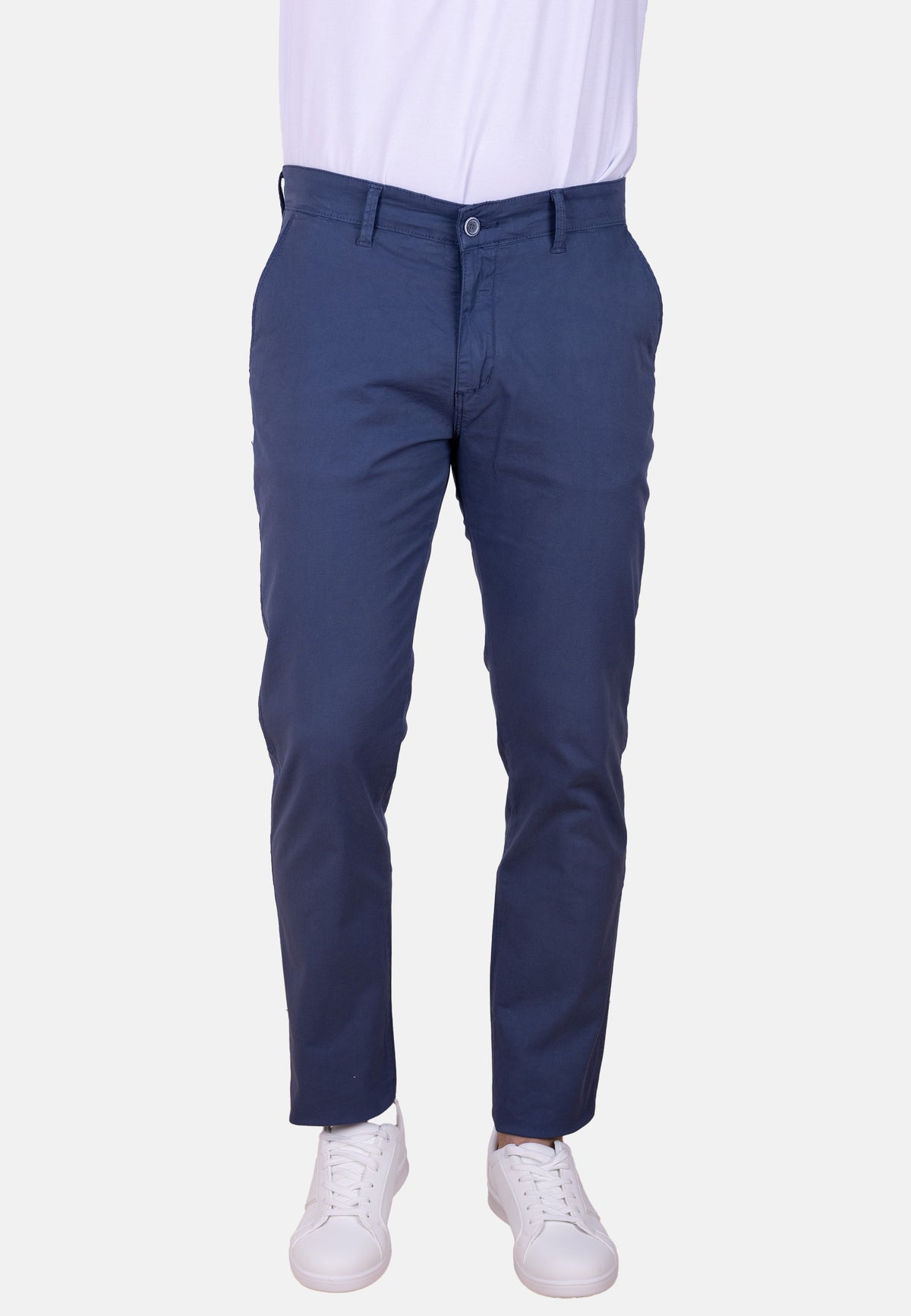 Pantalón chino estructurado color azul petróleo