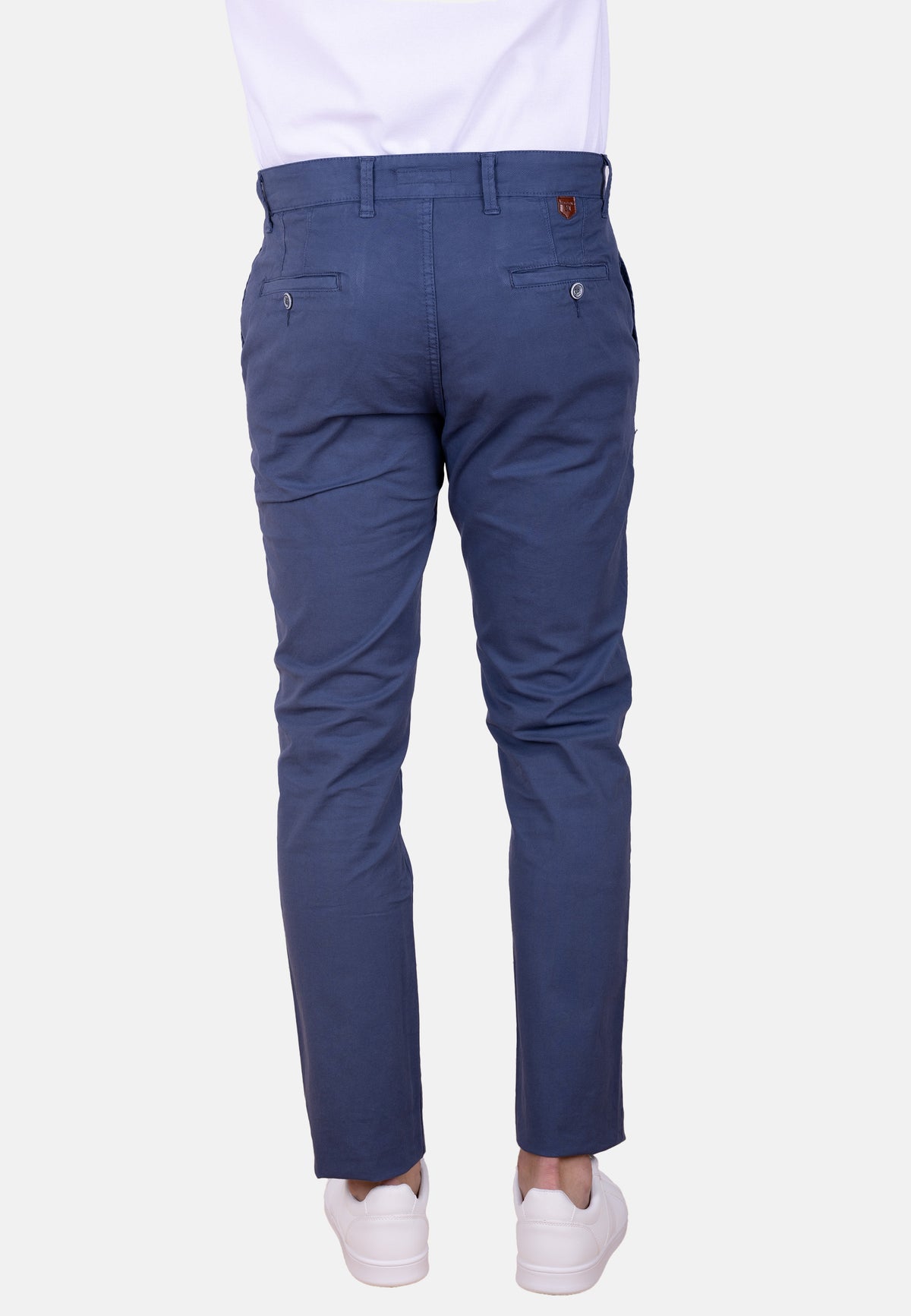 Pantalón chino estructurado color azul petróleo