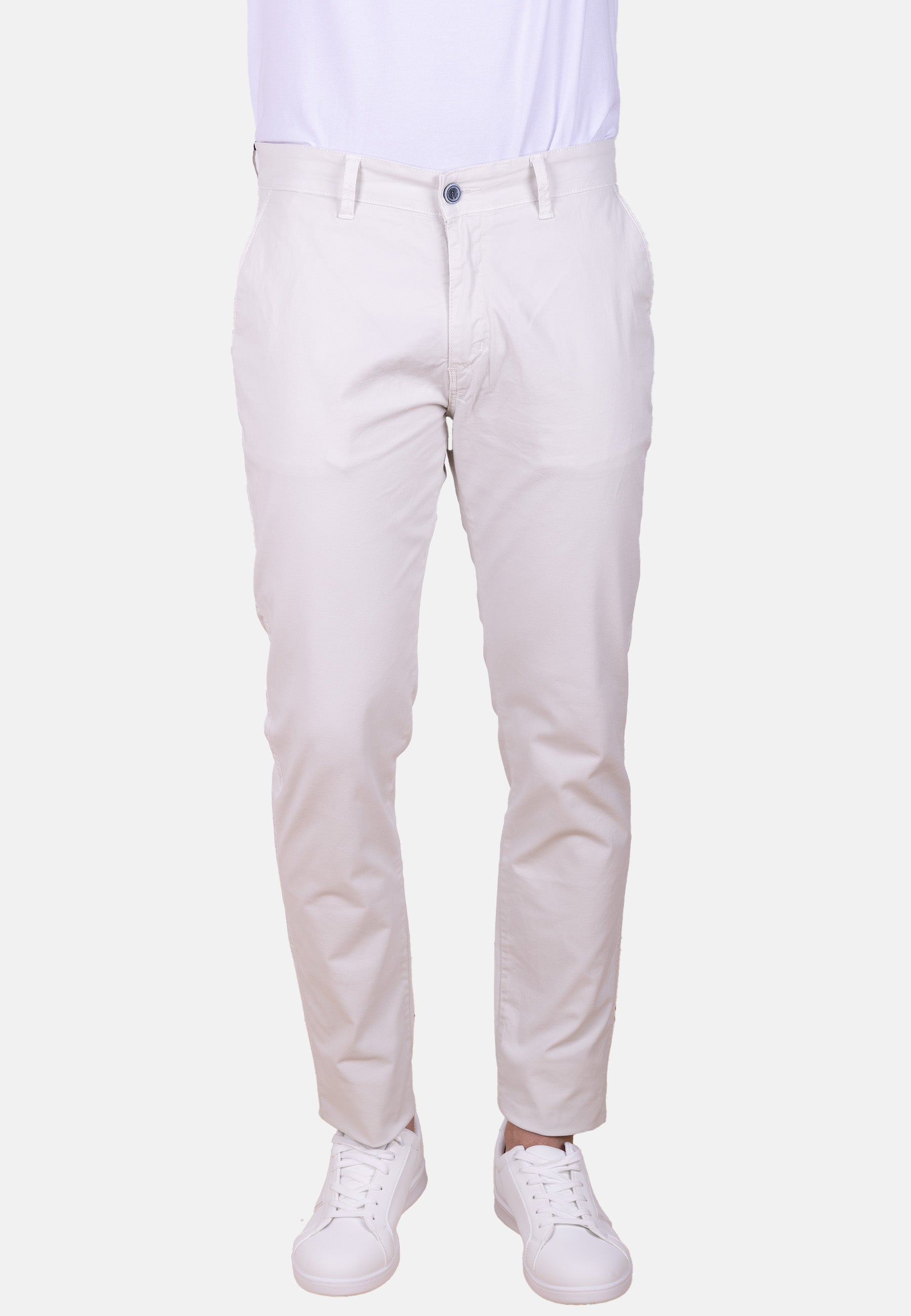 Pantalón chino estructurado color crudo