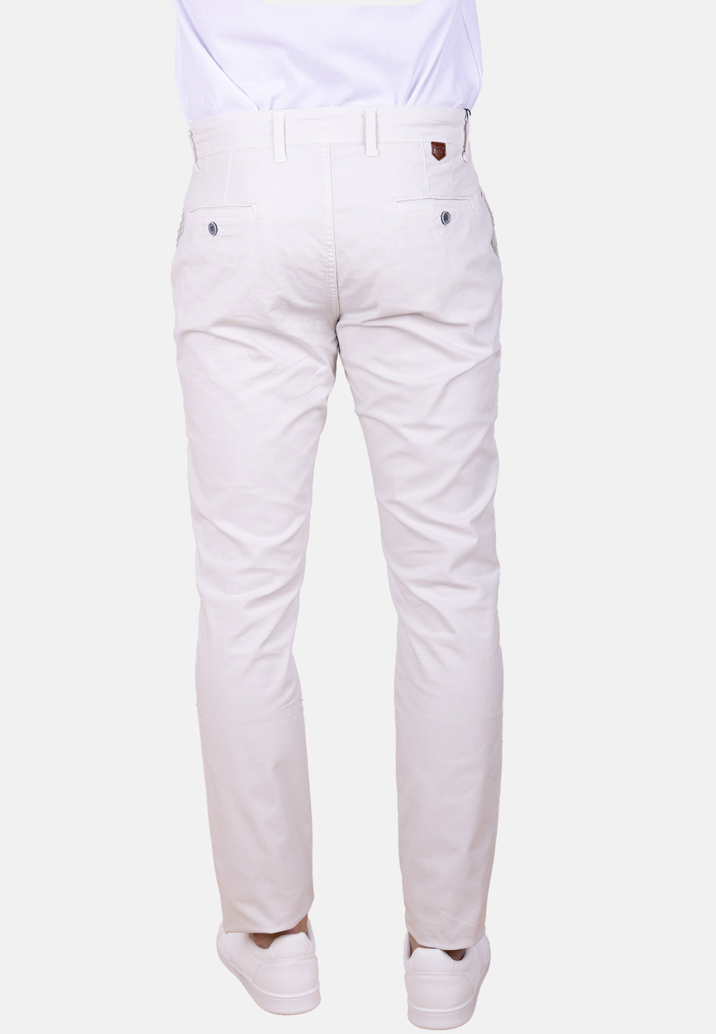Pantalón chino estructurado color crudo