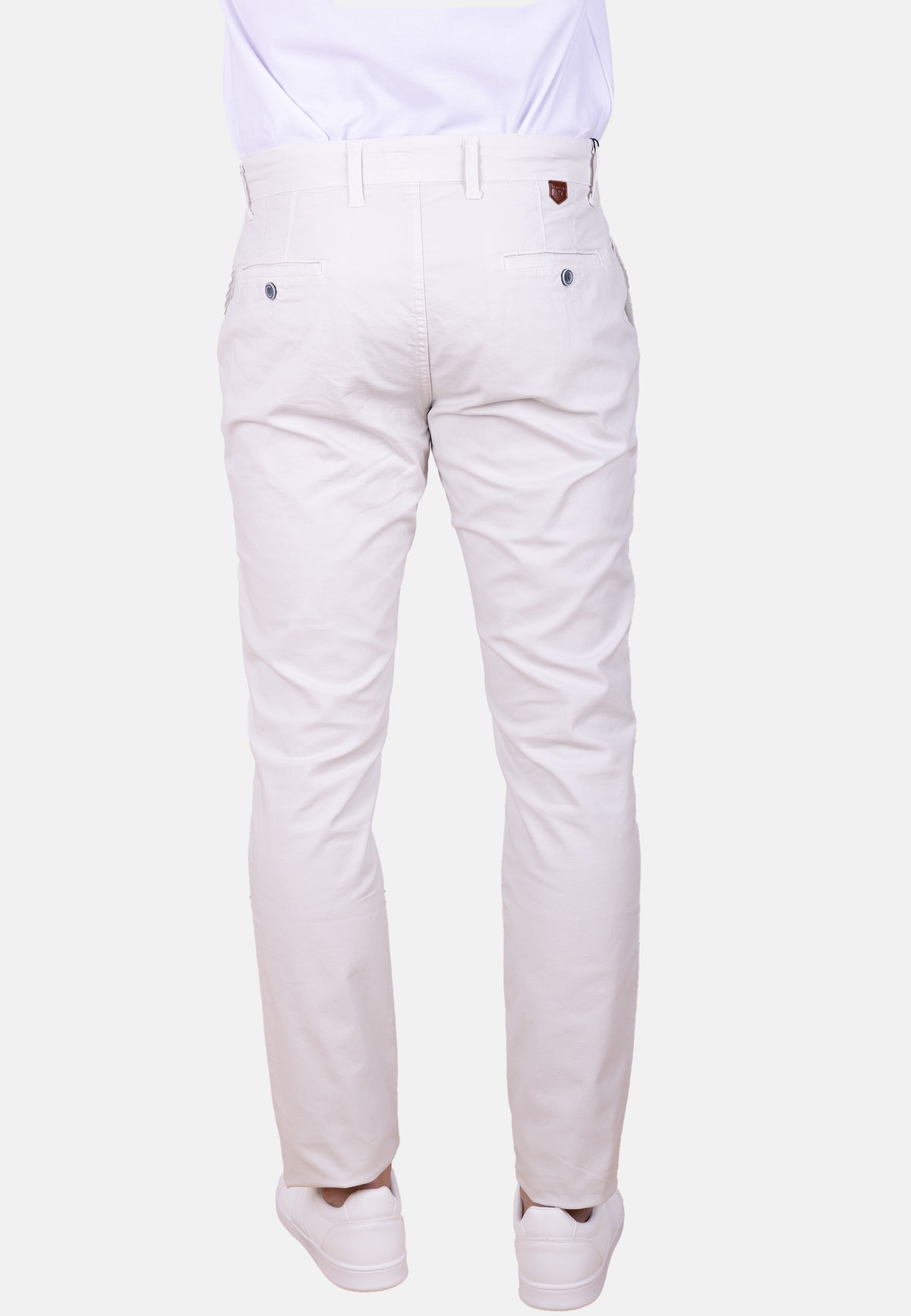 Pantalón chino estructurado color crudo
