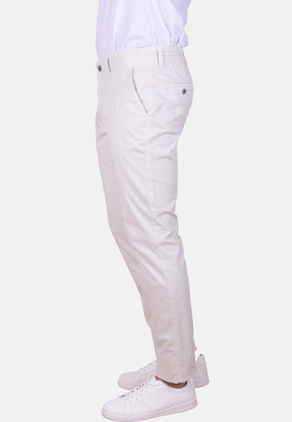 Pantalón chino estructurado color crudo