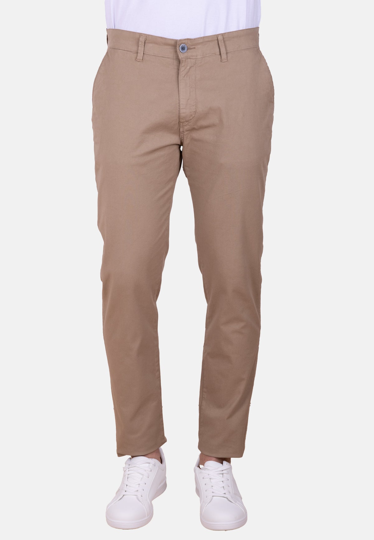 Pantalón chino estructurado color camel