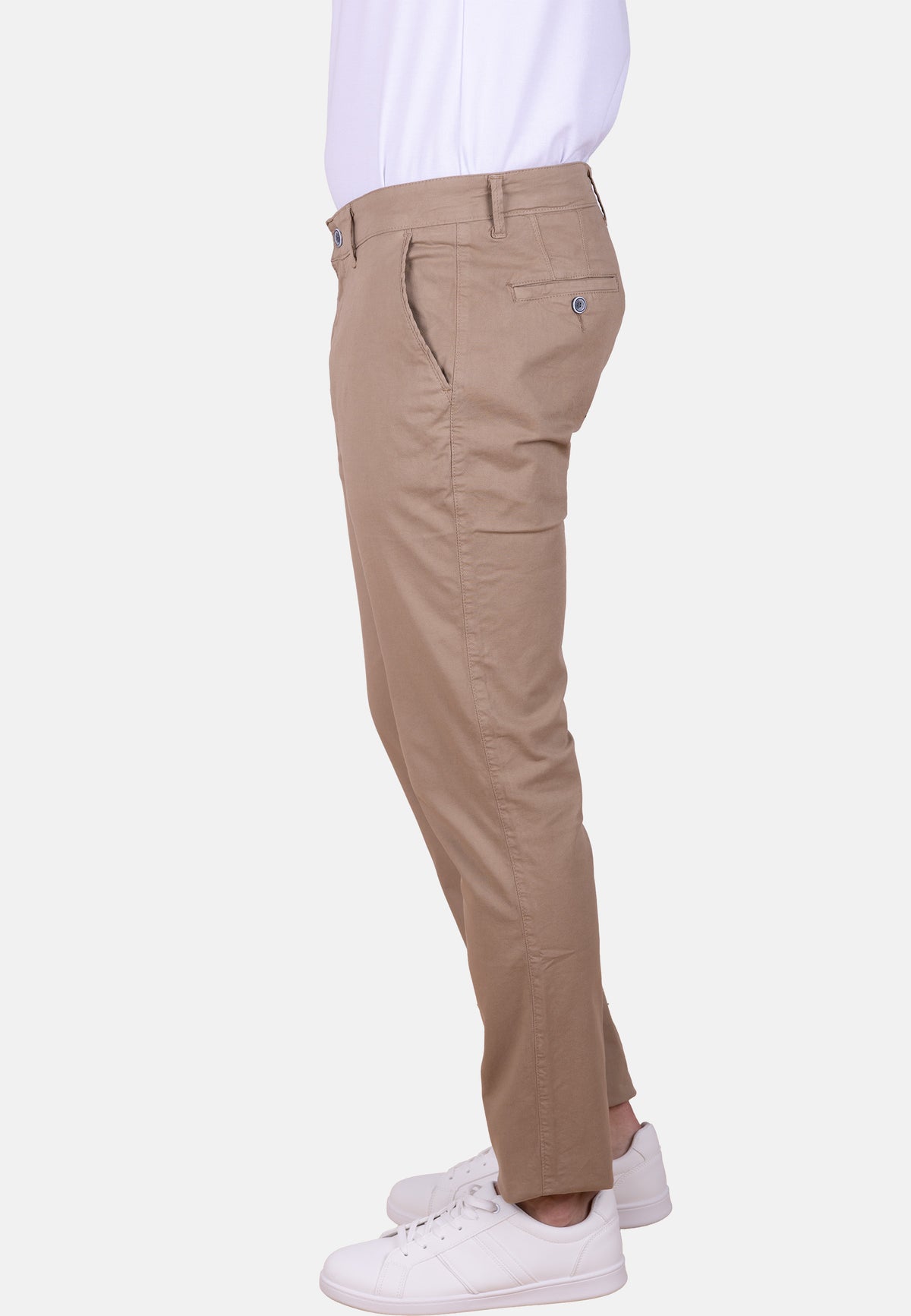 Pantalón chino estructurado color camel