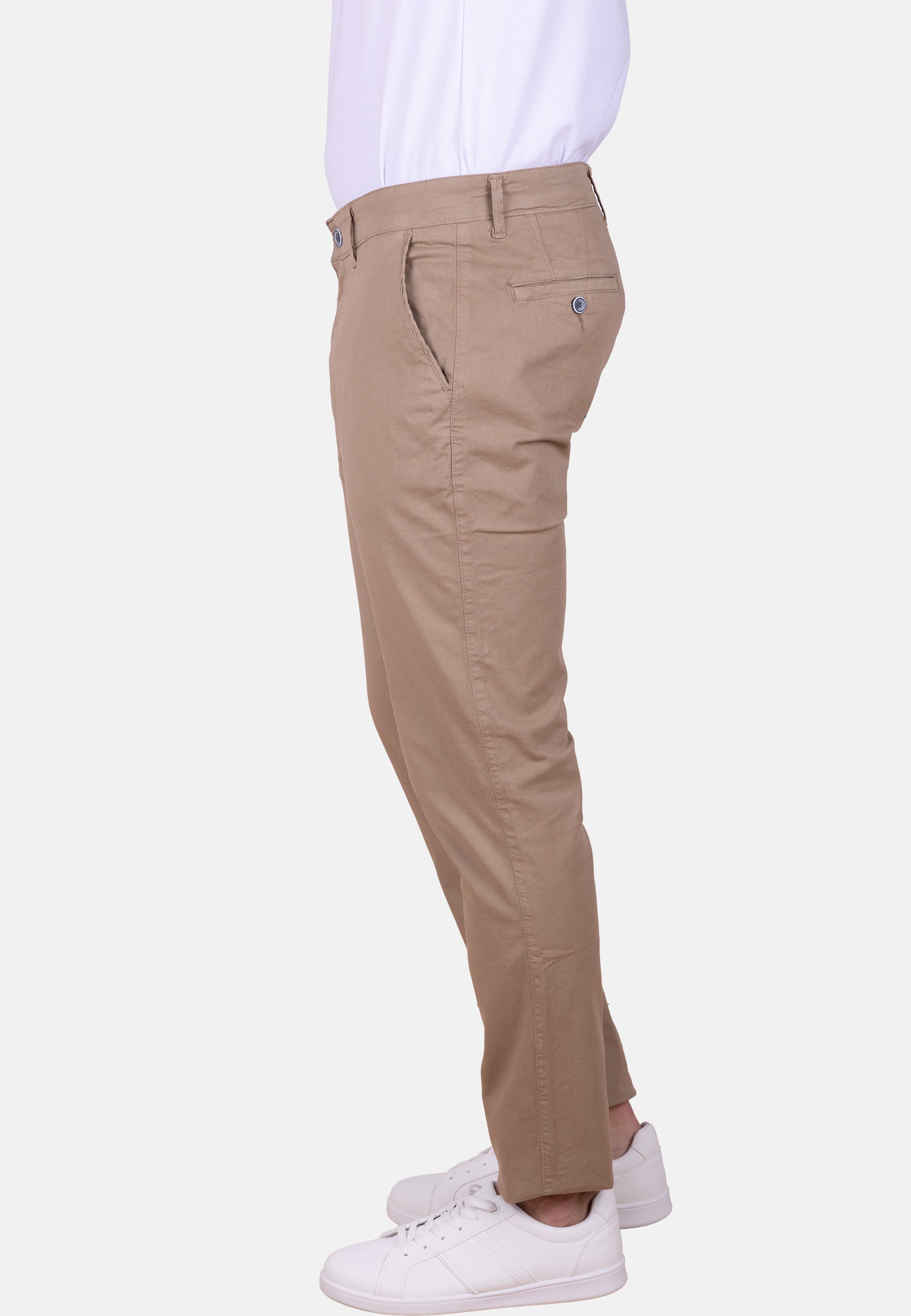 Pantalón chino estructurado color camel