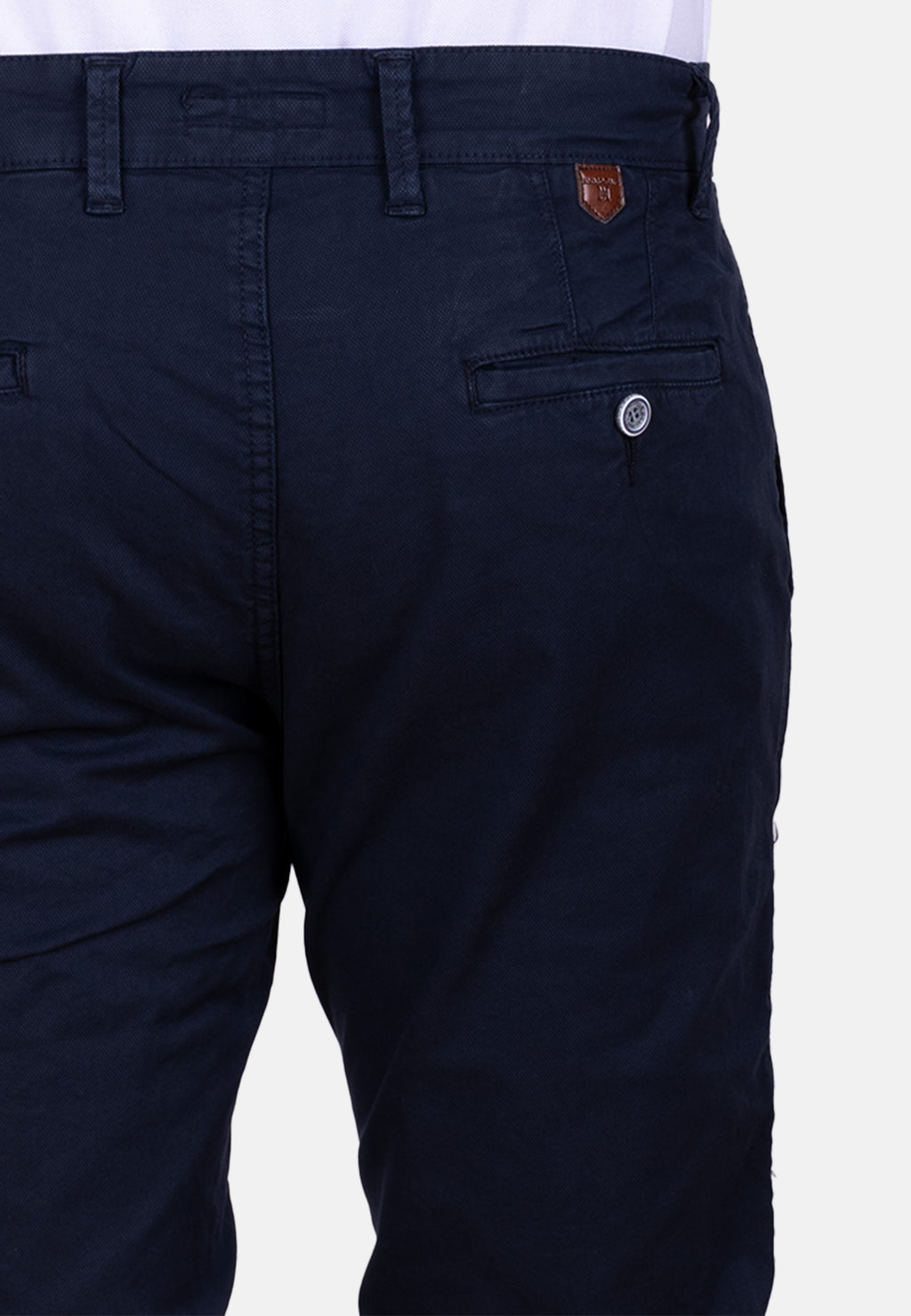 Pantalón chino estructurado color azul marino