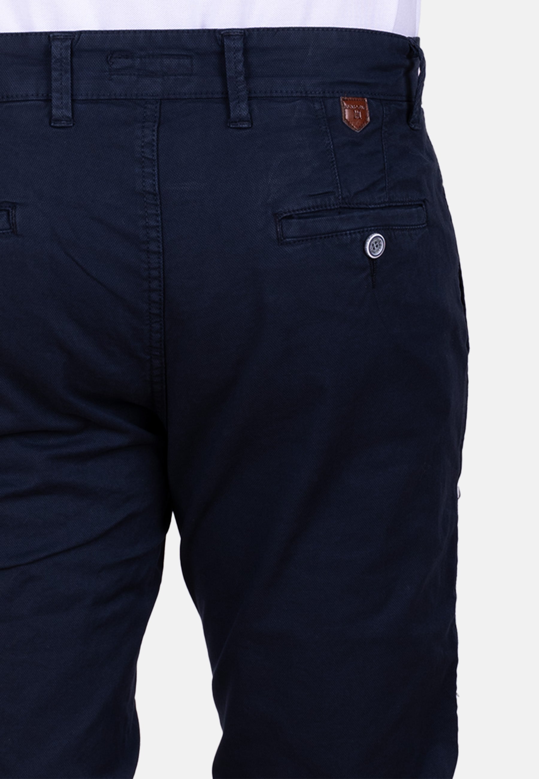 Pantalón chino estructurado color azul marino