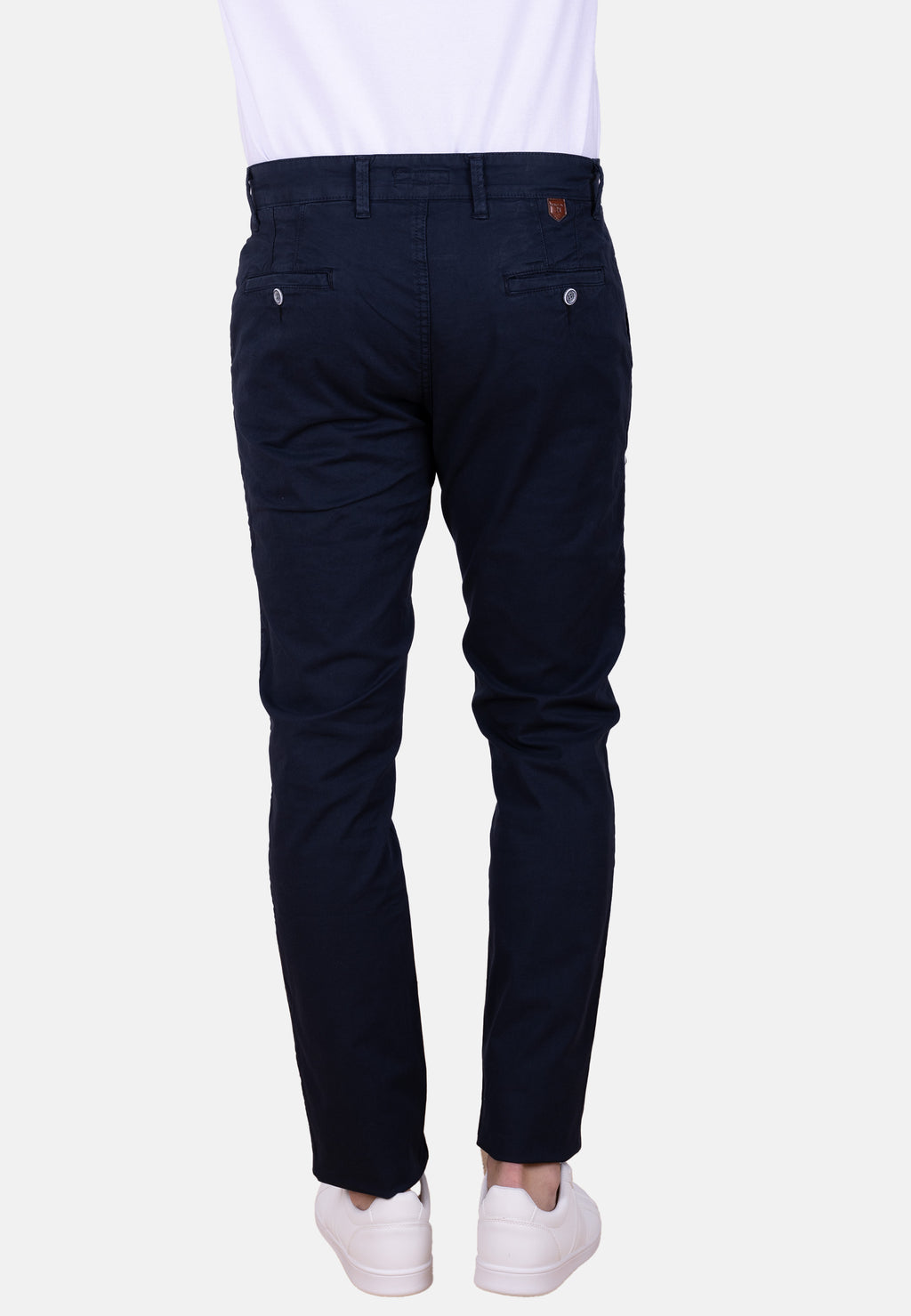 Pantalón chino estructurado color azul marino