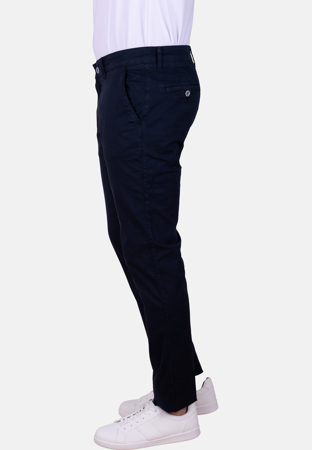 Pantalón chino estructurado color azul marino