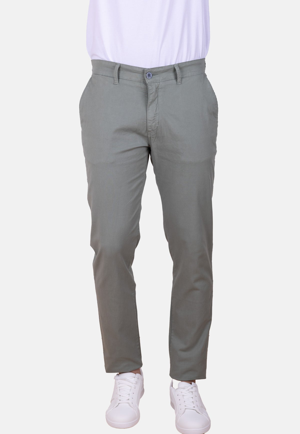 Pantalón chino estructurado color verde