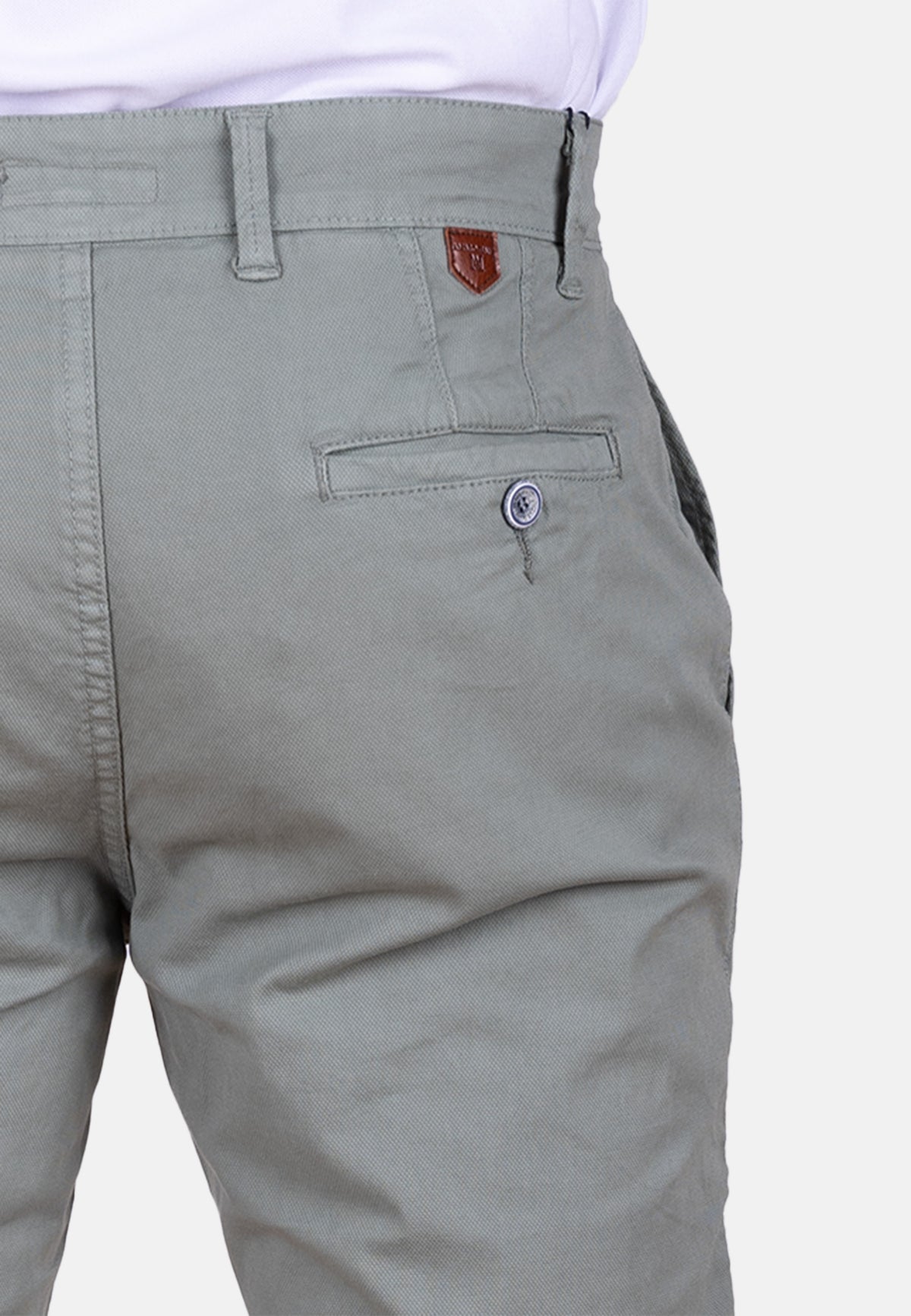 Pantalón chino estructurado color verde