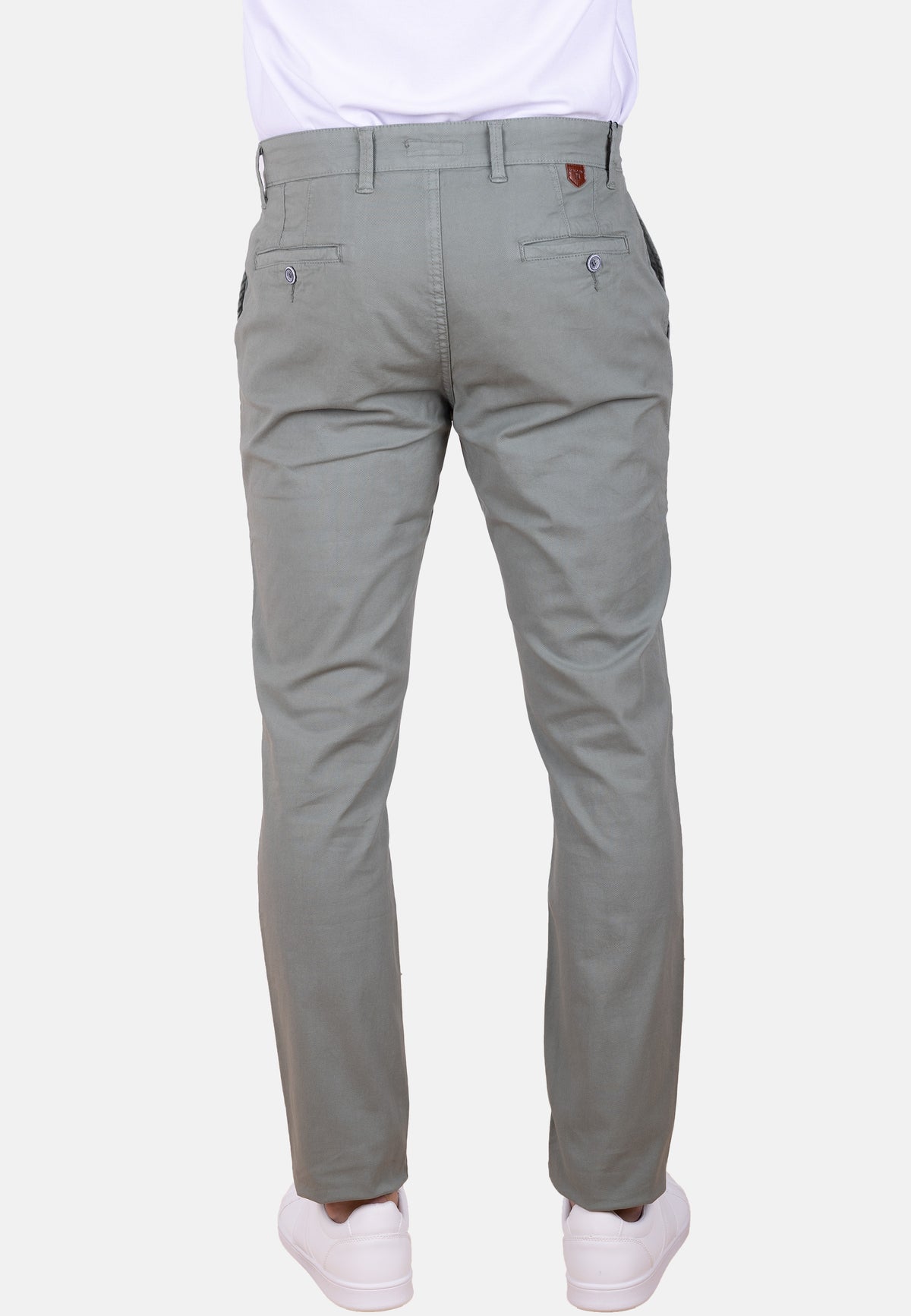 Pantalón chino estructurado color verde
