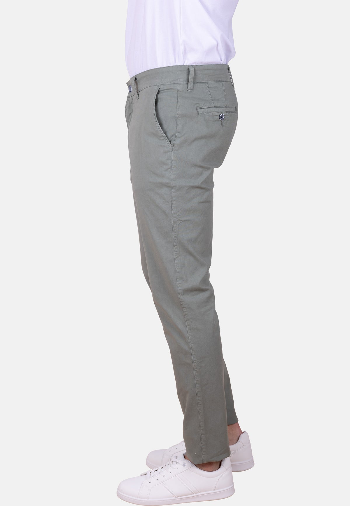 Pantalón chino estructurado color verde