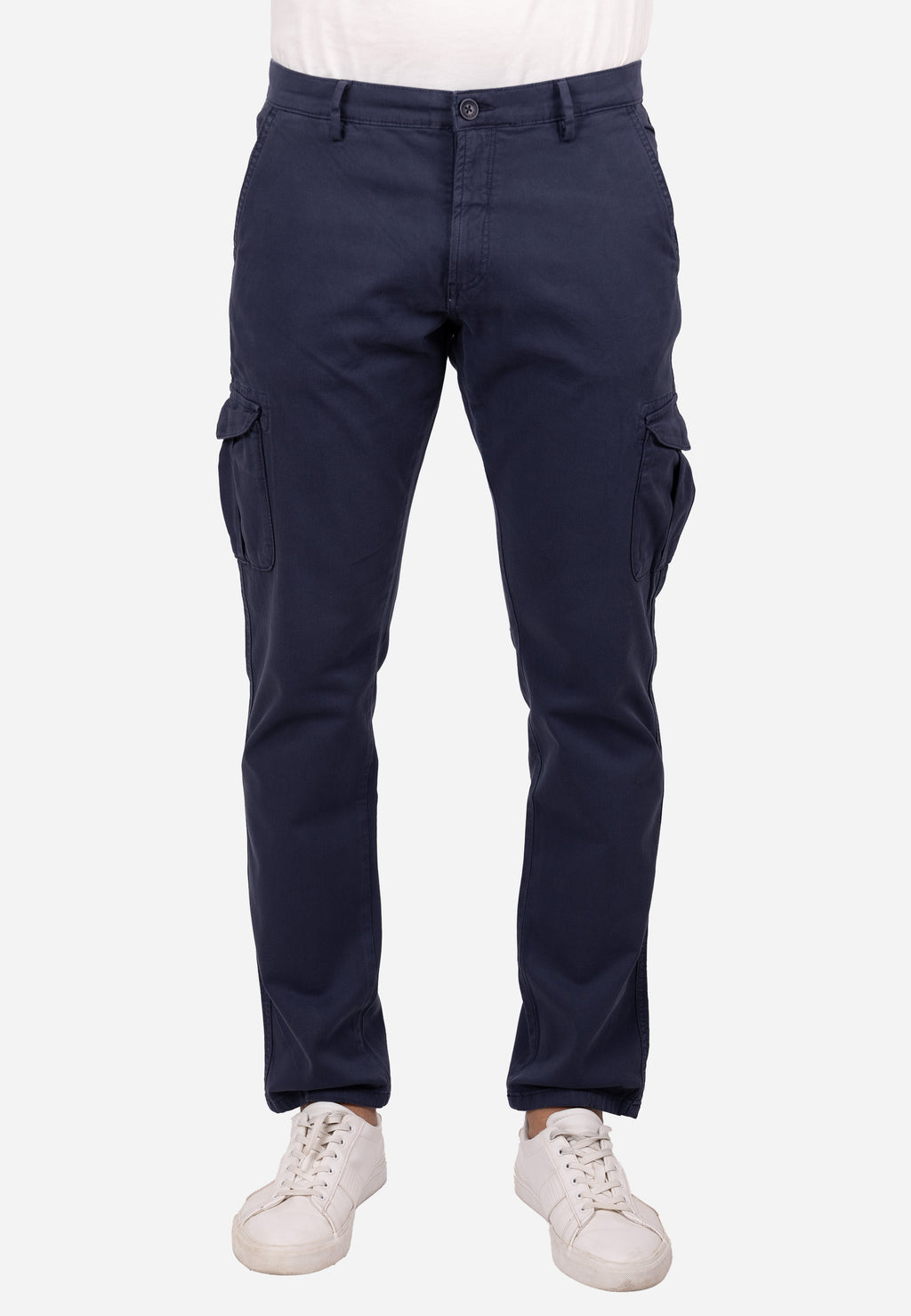 Pantalón cargo azul marino regular fit para hombre