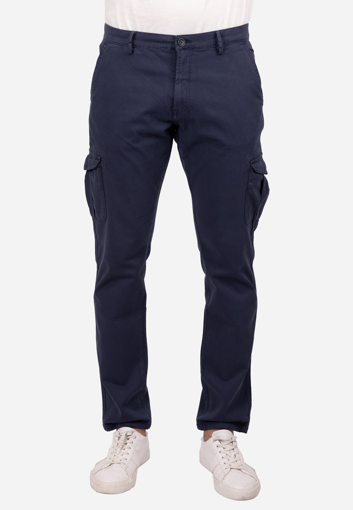 Pantalón cargo azul marino regular fit para hombre