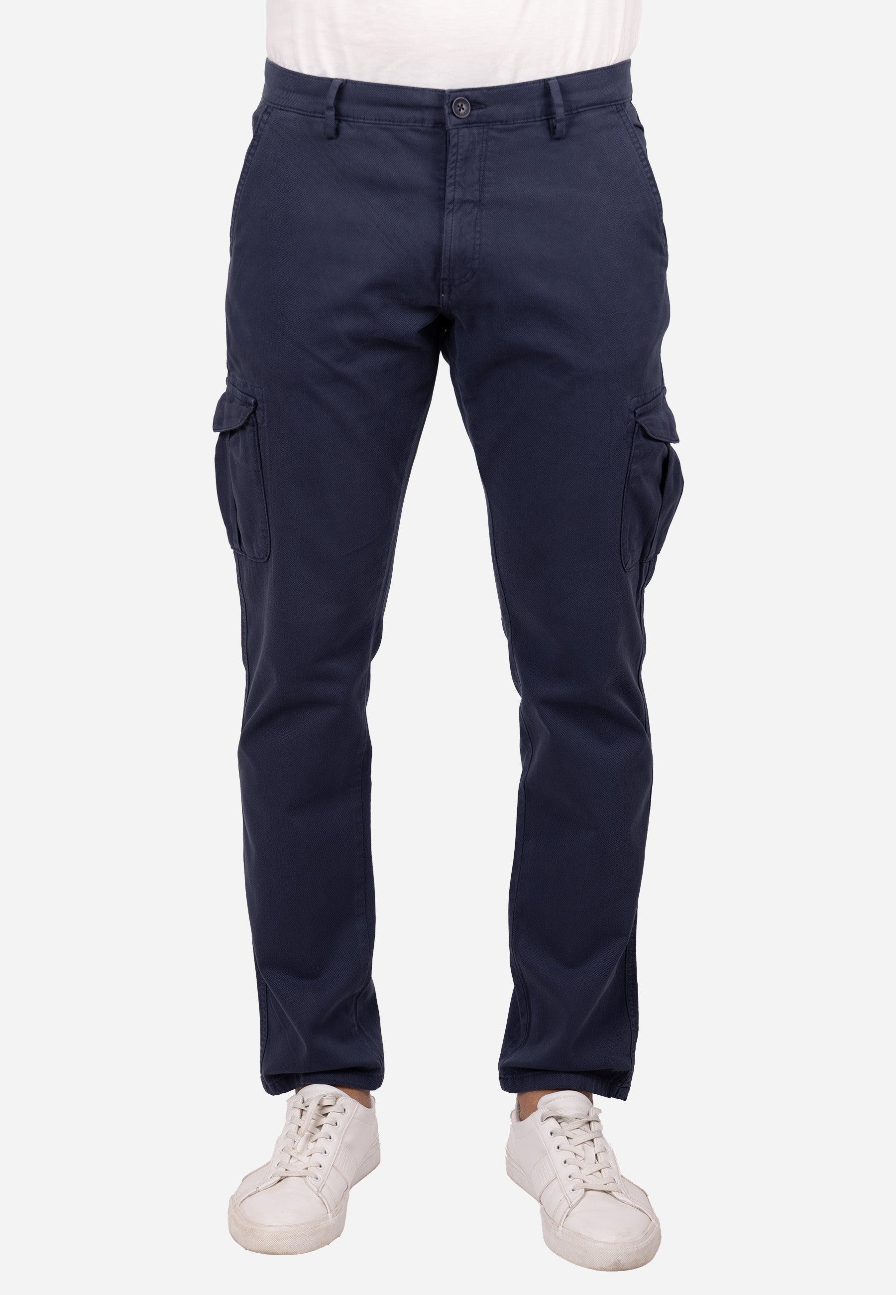 Pantalón cargo azul marino regular fit para hombre