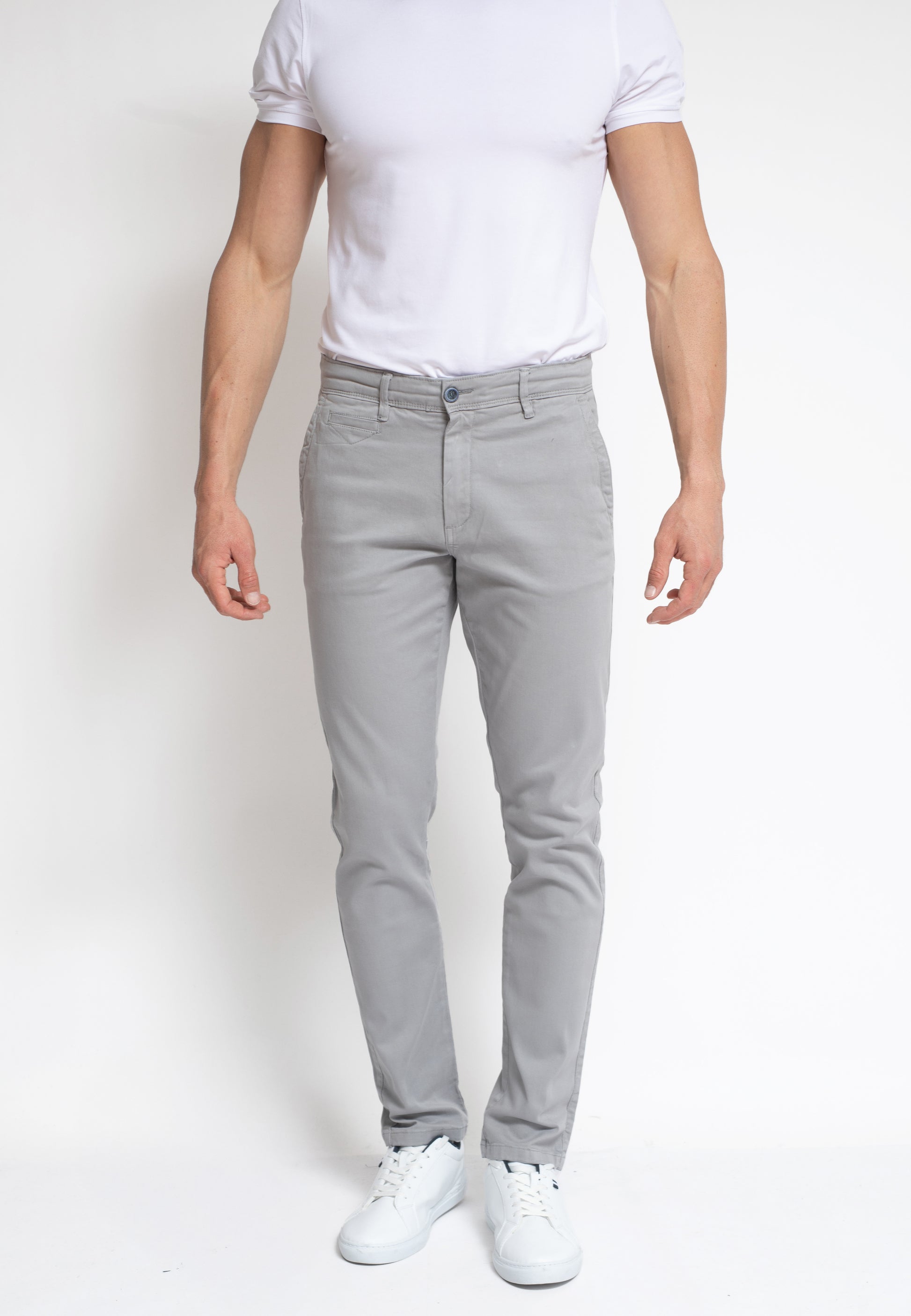 Pantalón Chino Hombre Slim Fit Palacio Gris Perla