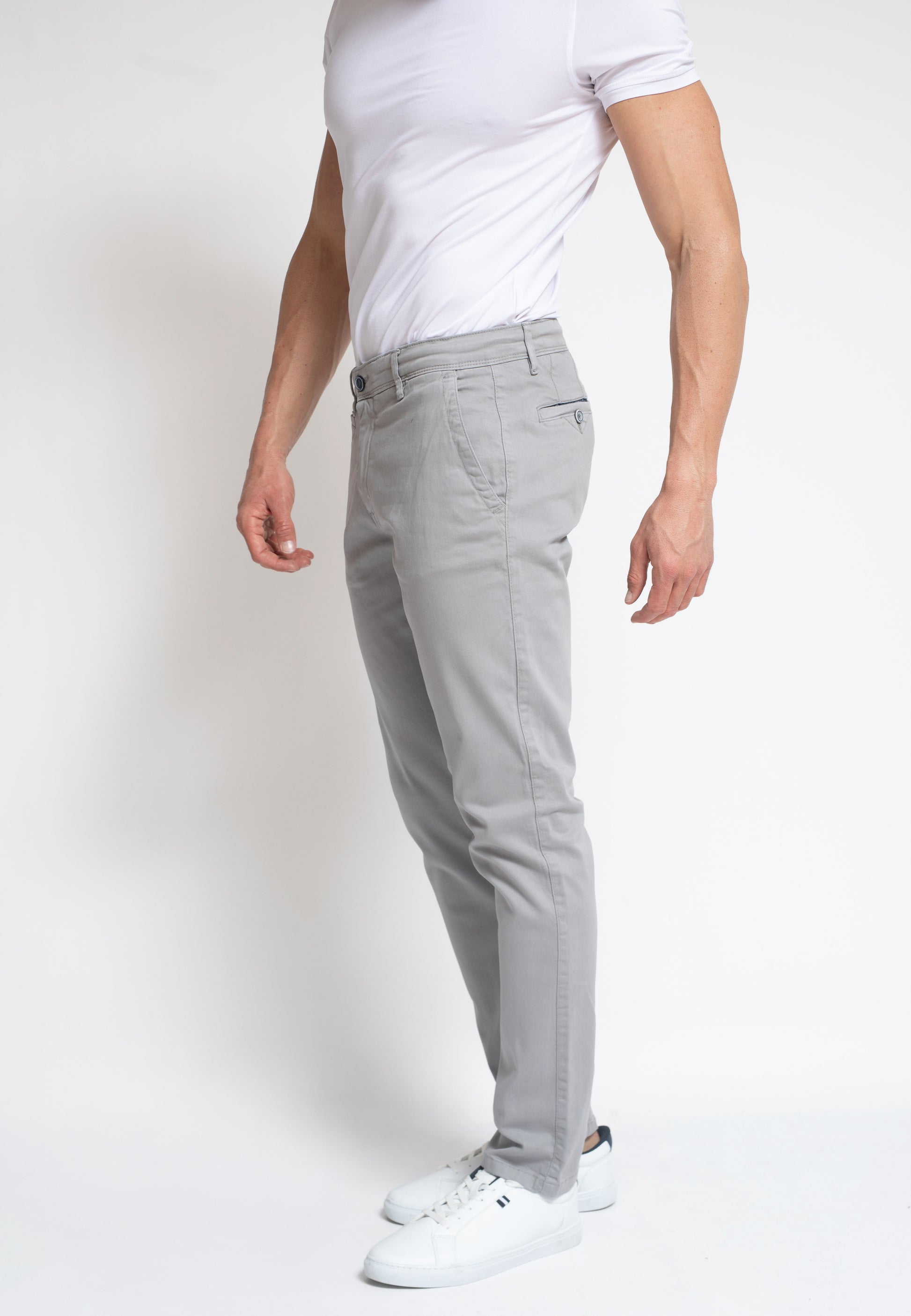 Pantalón Chino Hombre Slim Fit Palacio Gris Perla