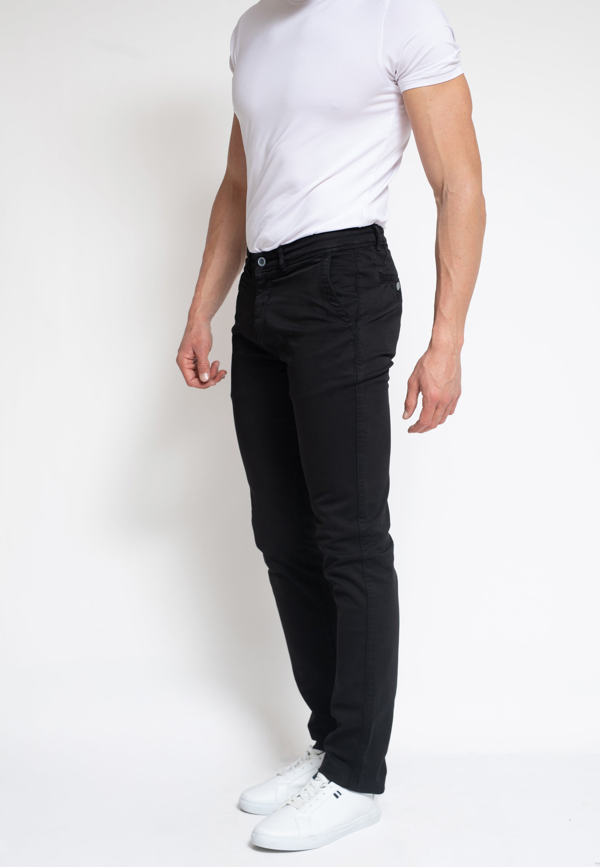 Pantalón Chino Hombre Slim Fit Palacio Gris Negro