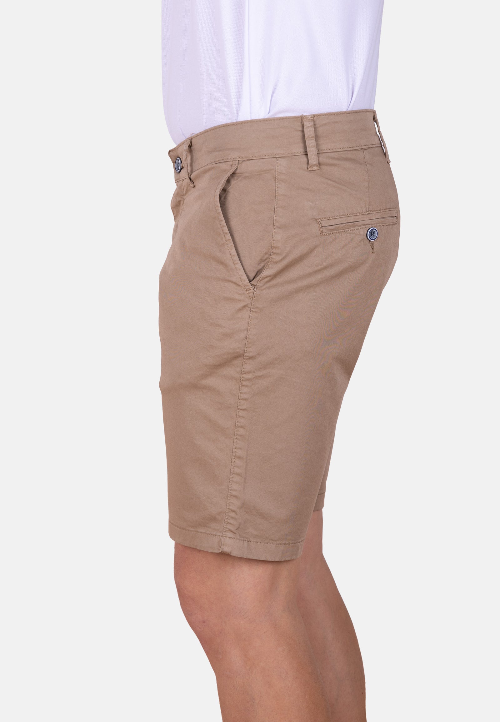 Bermuda chino camel básica tejido fino y ajuste