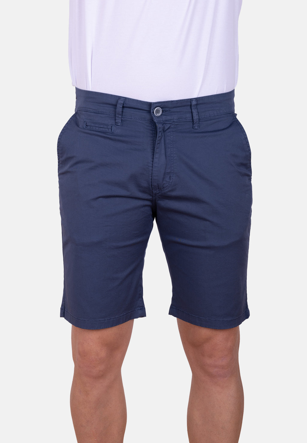 Bermuda chino azul petróleo básica tejido fino y ajuste