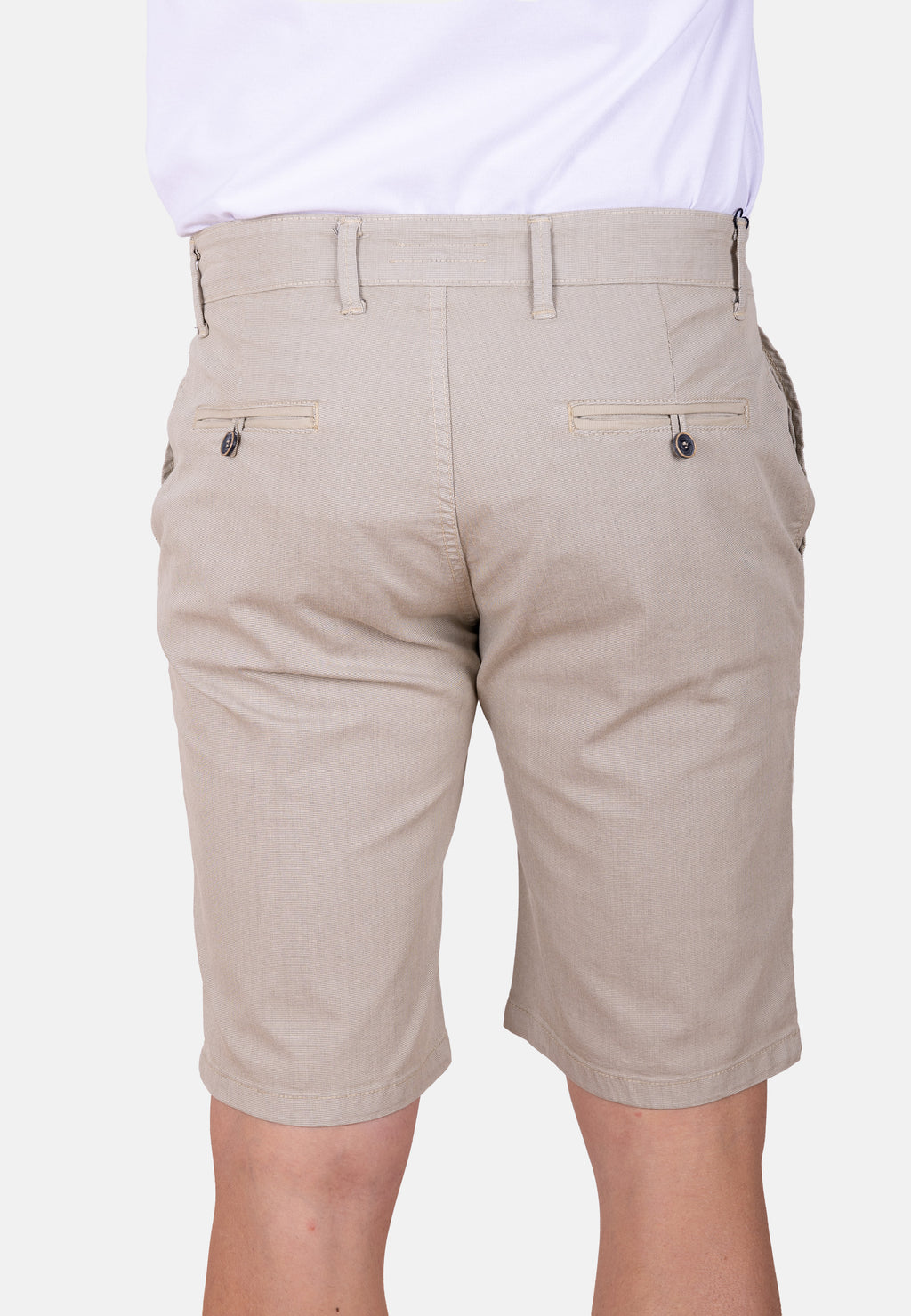 Bermuda chino beige micropunto elástico