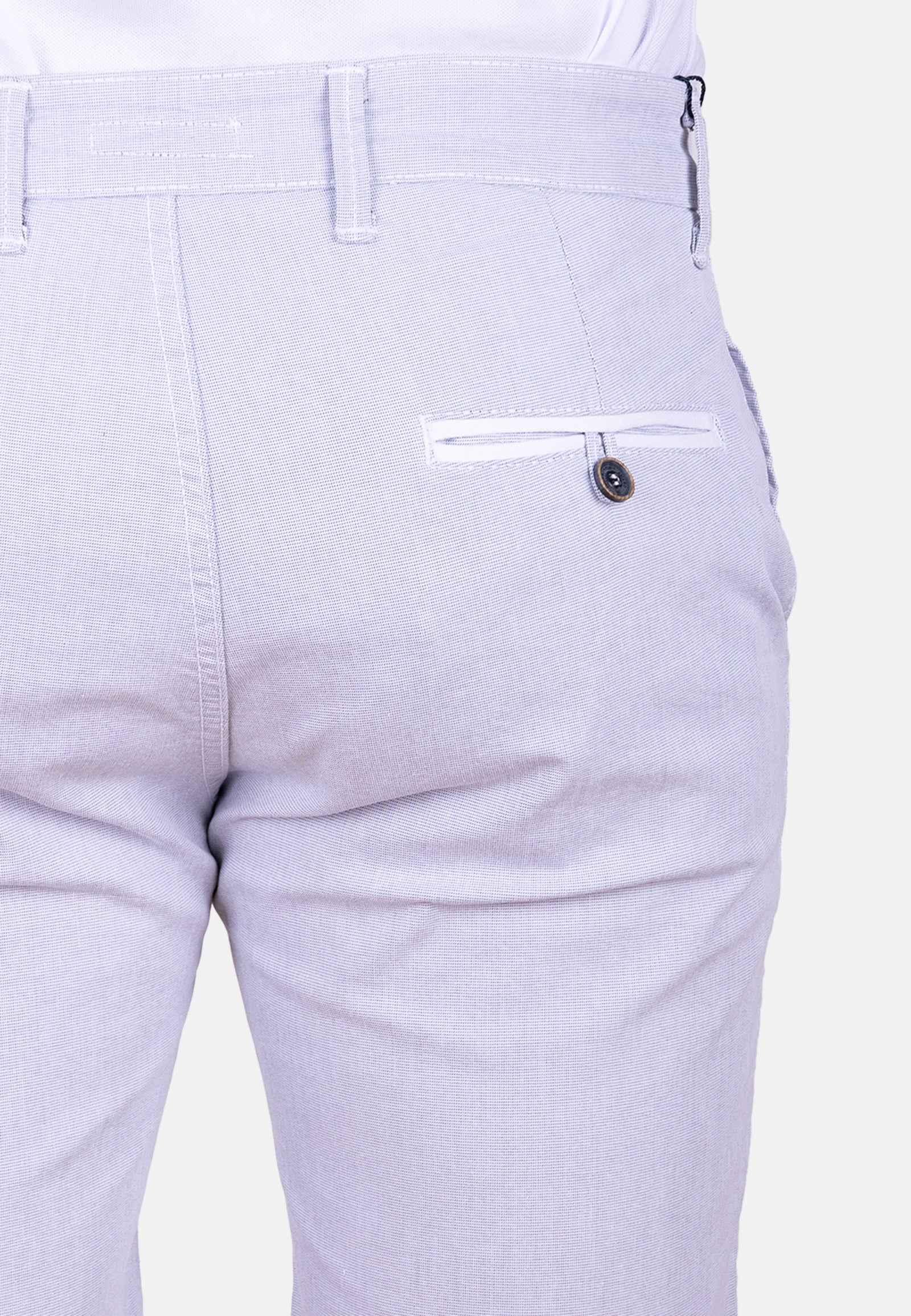 Bermuda chino blanco micropunto elástico