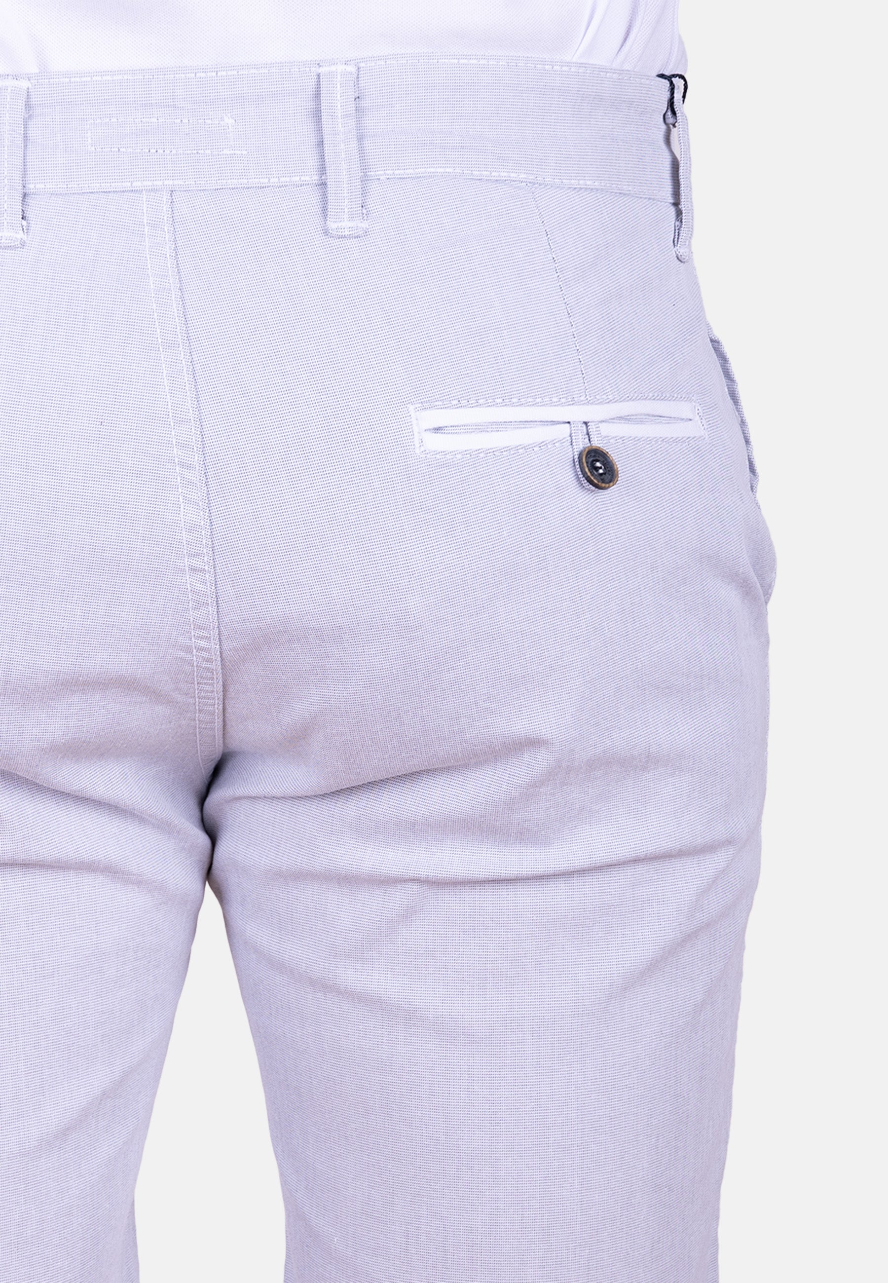 Bermuda chino blanco micropunto elástico