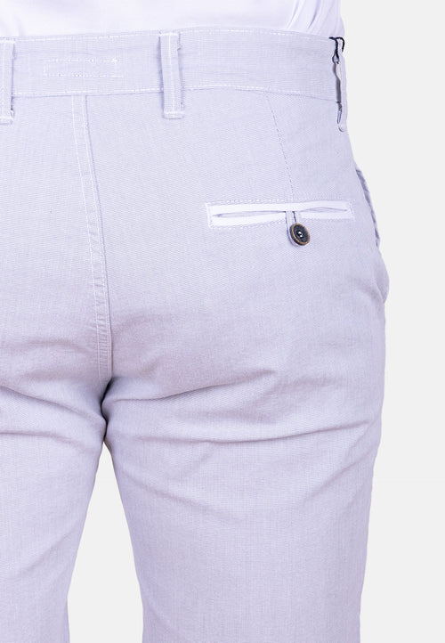 Bermuda chino blanco micropunto elástico