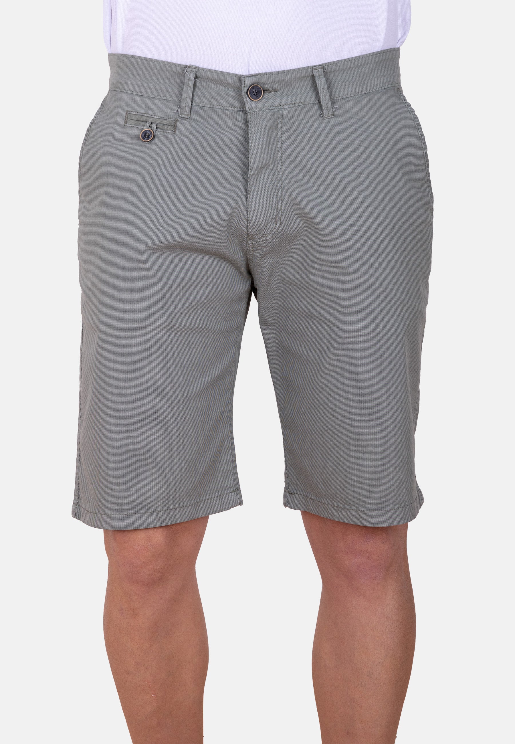 Bermuda chino kaki micropunto elástico