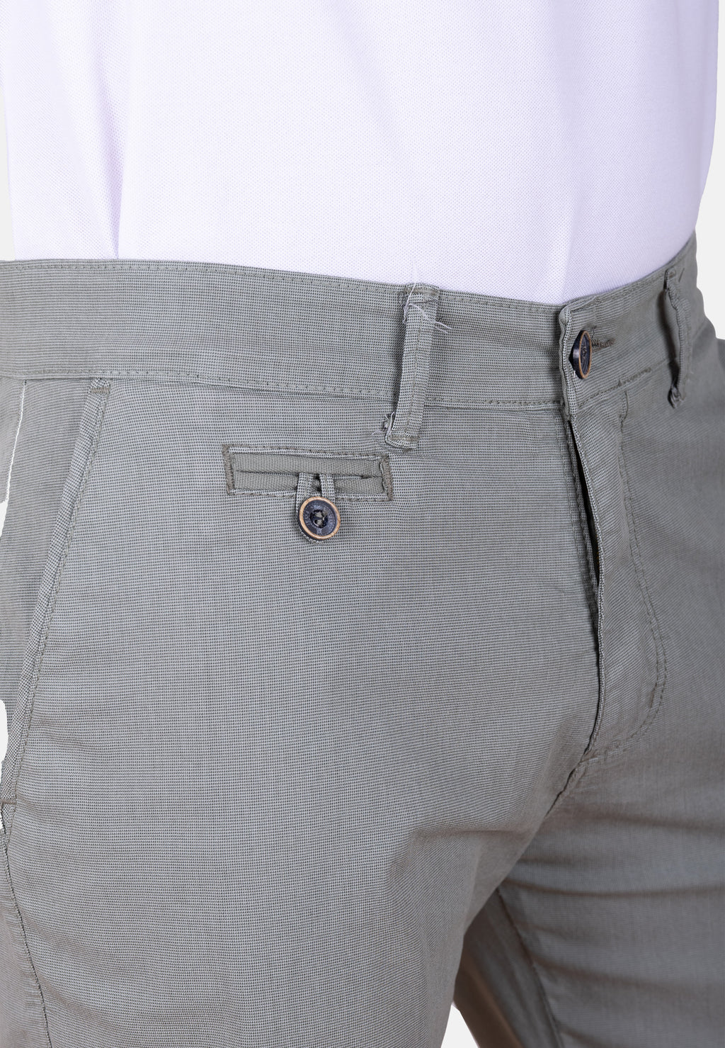 Bermuda chino kaki micropunto elástico