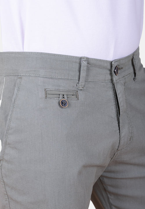 Bermuda chino verde micropunto elástico