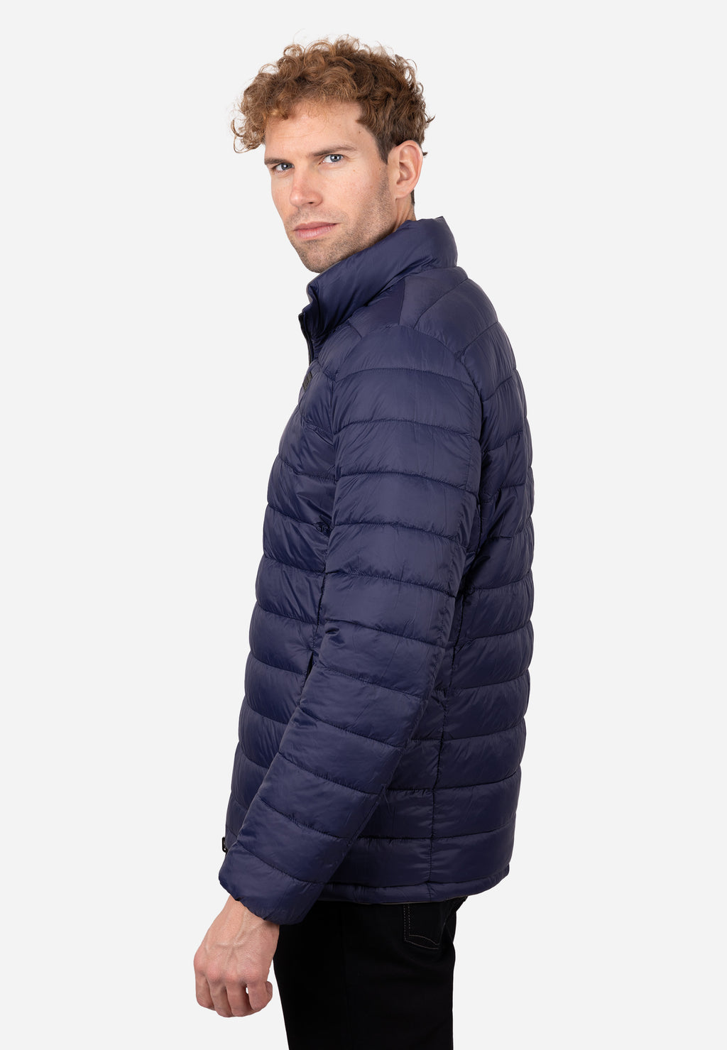 Chaquetón Reversible Hombre Azul–Gris con Capucha Ligero, Térmico y Resistente al Viento