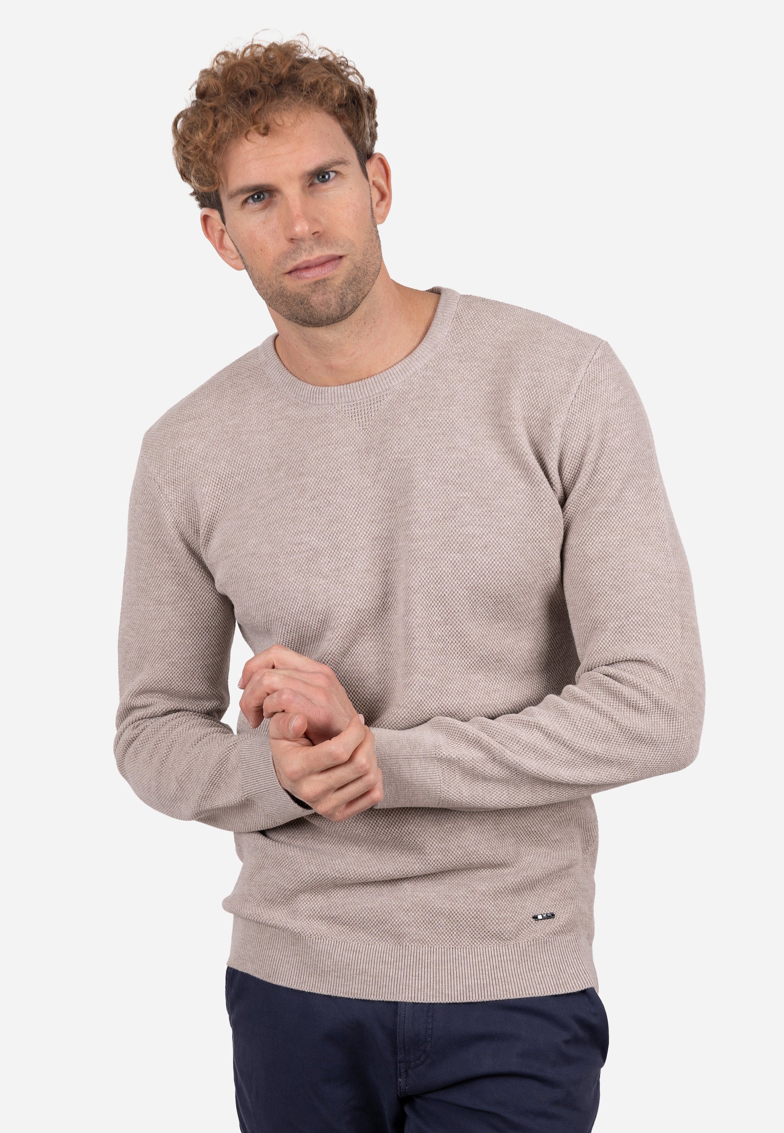 Jersey liso granulado Beige