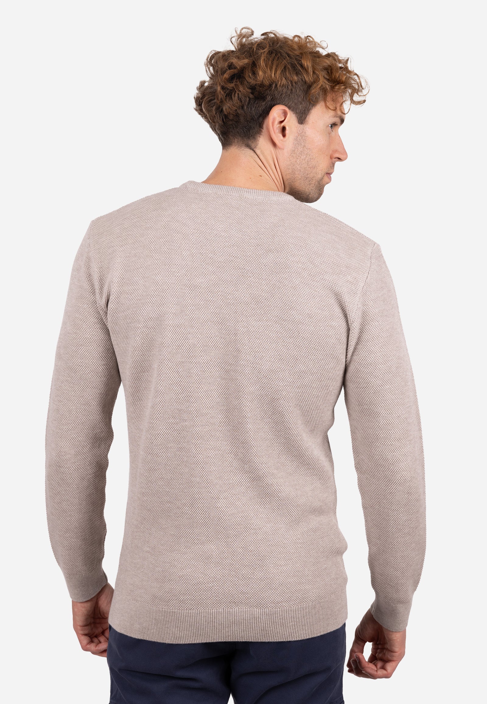 Jersey liso granulado Beige