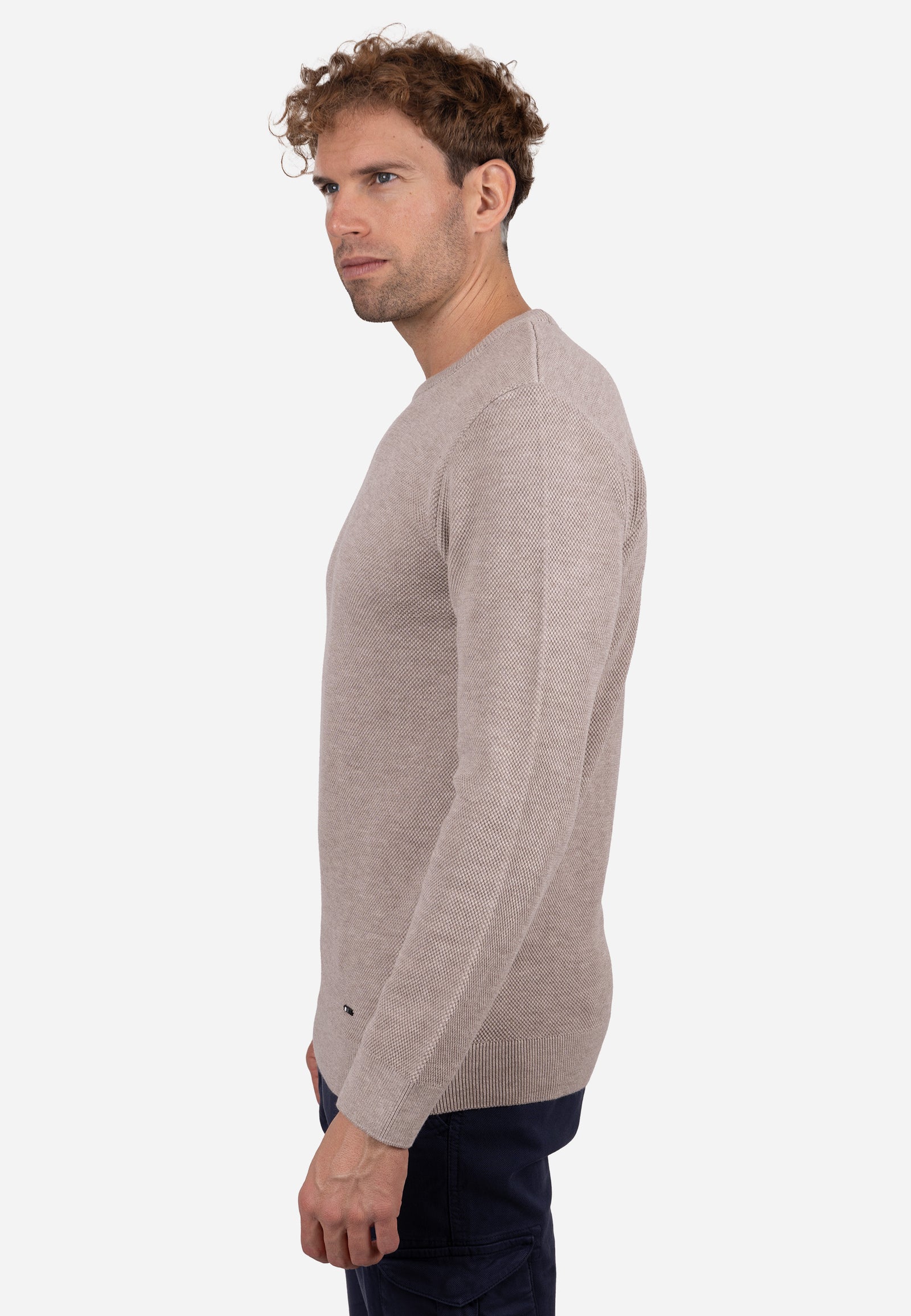Jersey liso granulado Beige