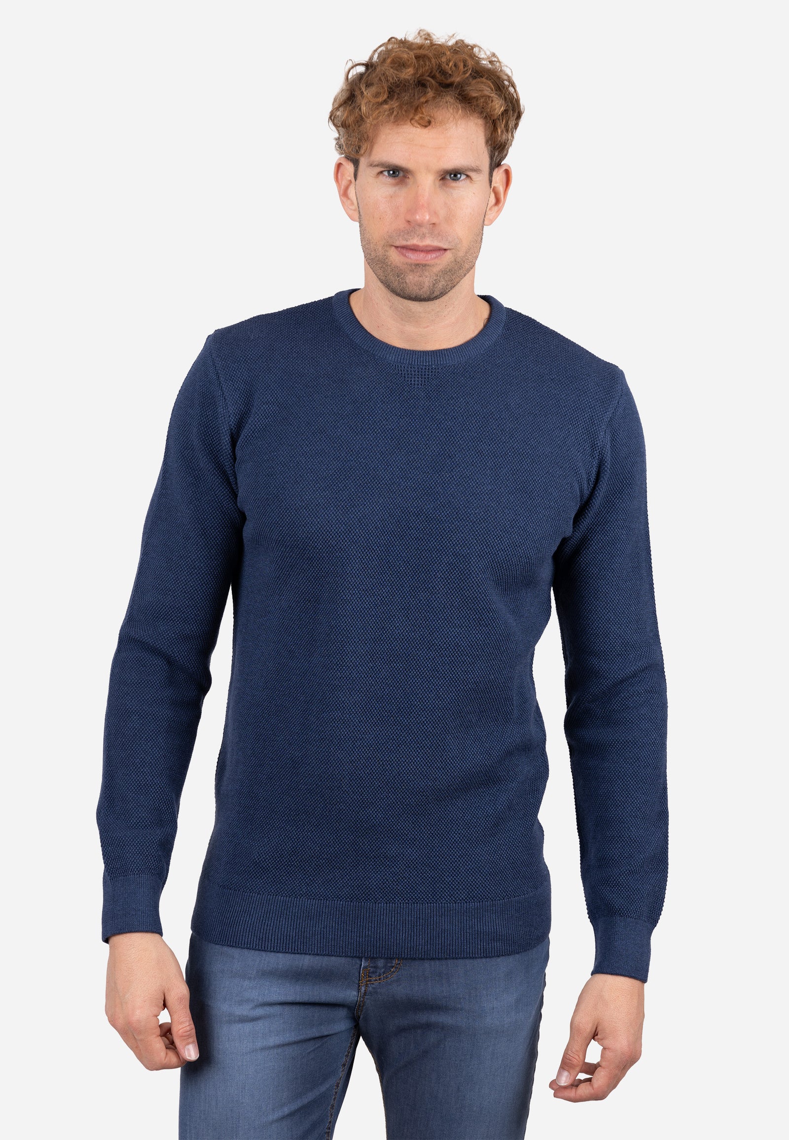 Jersey liso granulado Indigo
