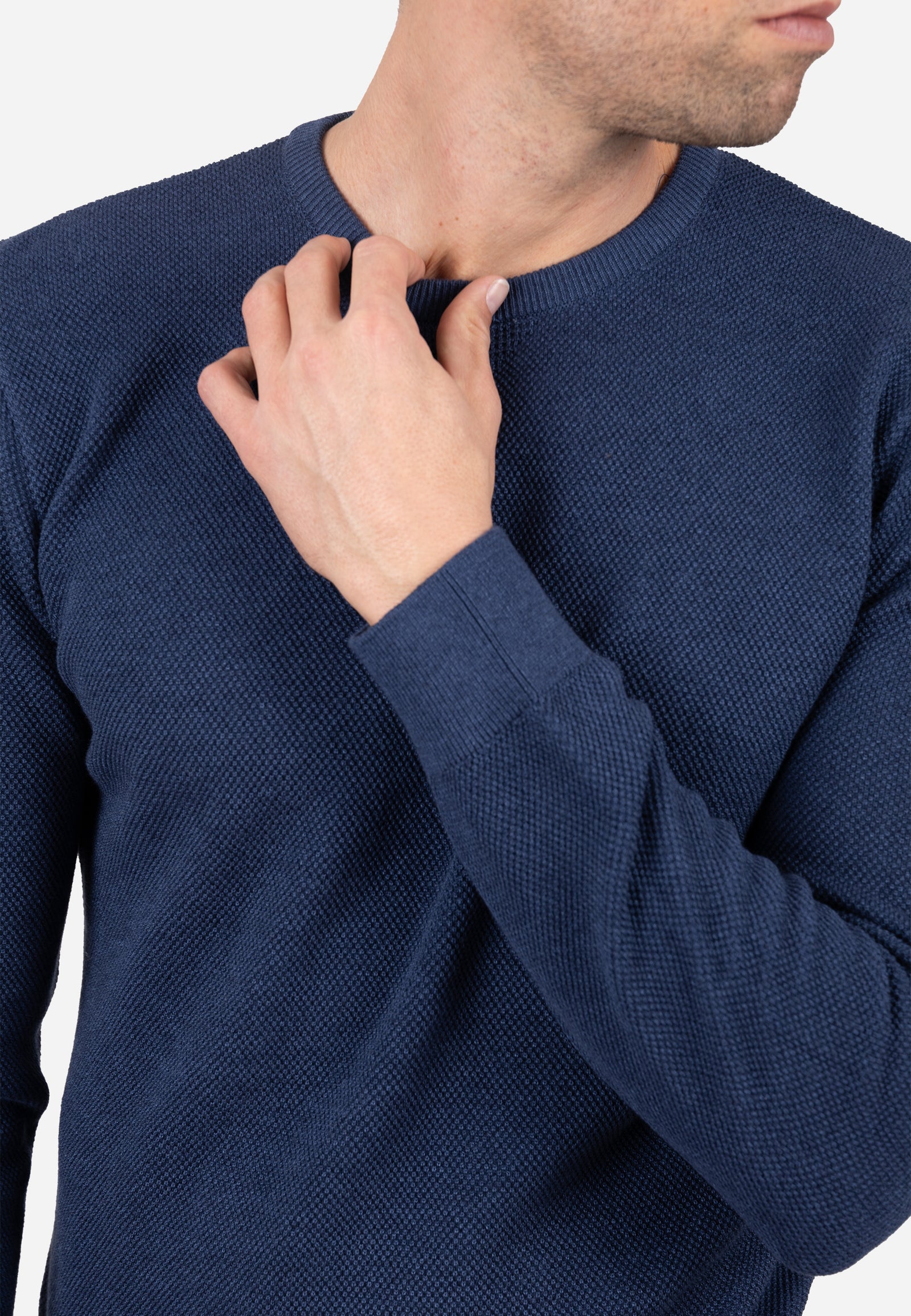 Jersey liso granulado Indigo