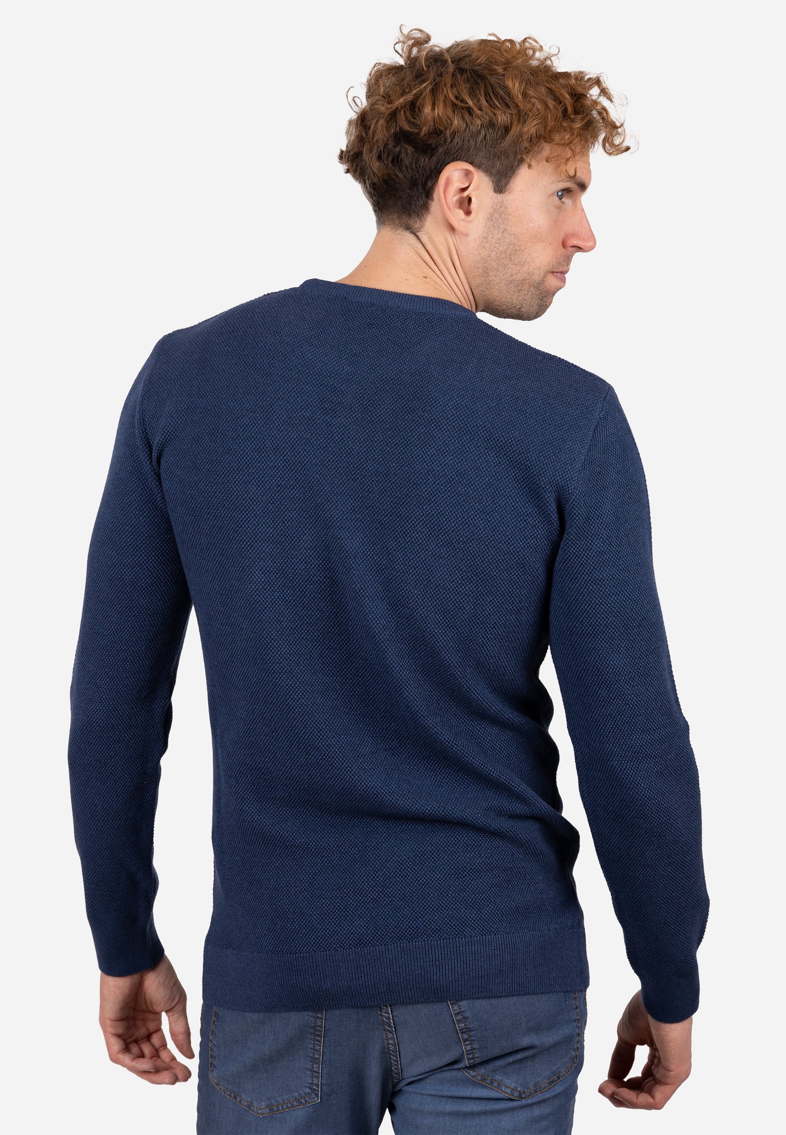 Jersey liso granulado Indigo
