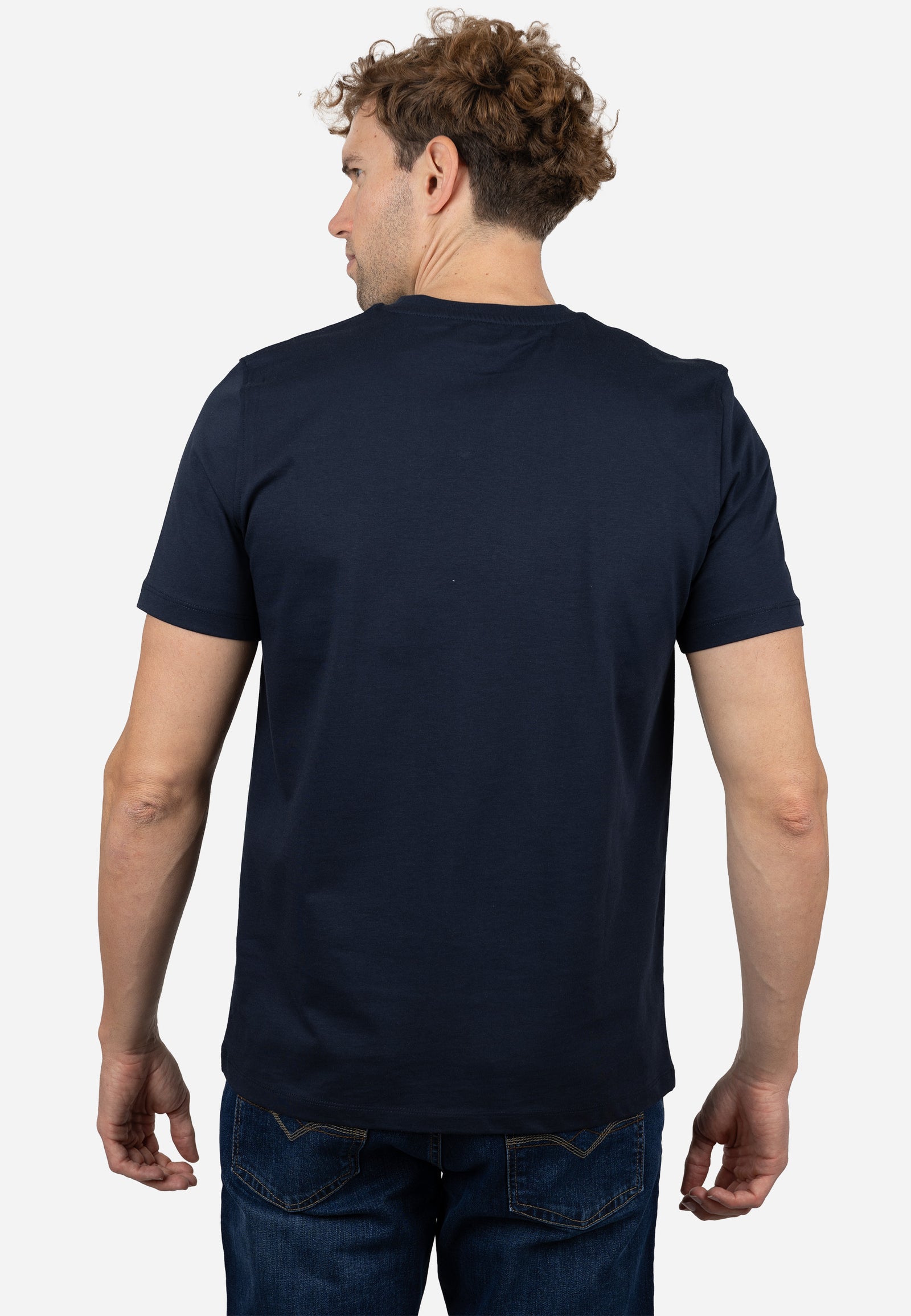 Camiseta AMARO Logo Essentials 100% Algodón Marino
