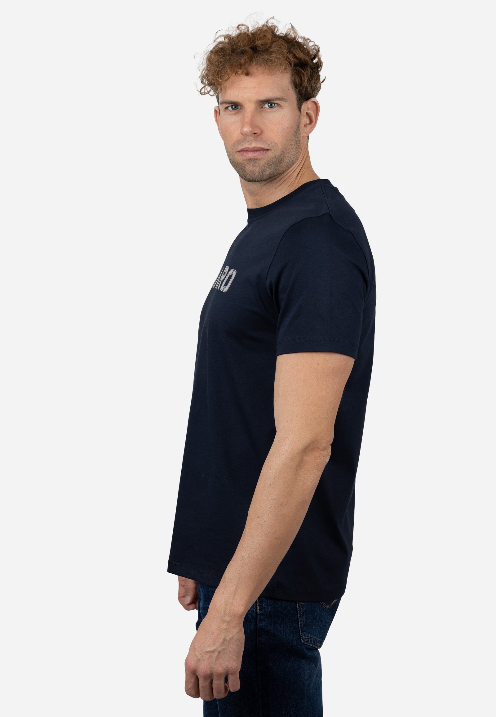 Camiseta AMARO Logo Essentials 100% Algodón Marino