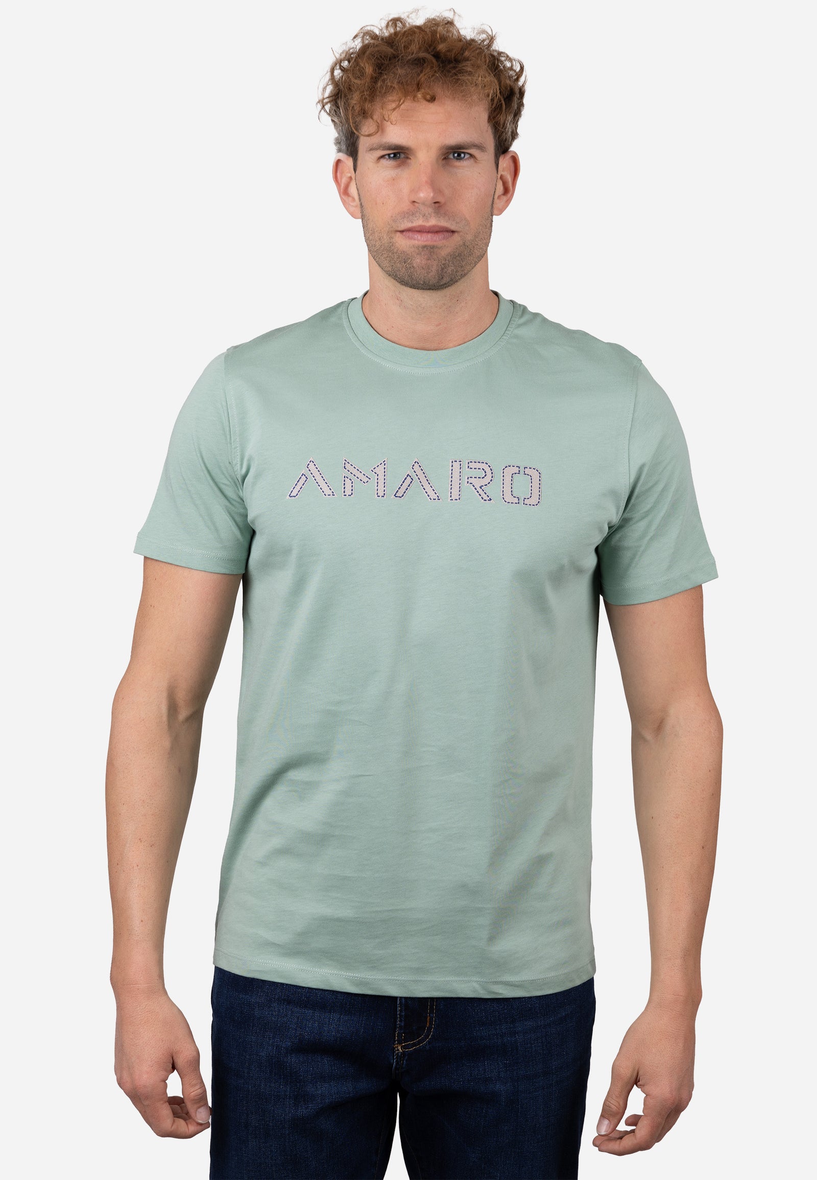 Camiseta AMARO Logo Essentials 100% Algodón Verde