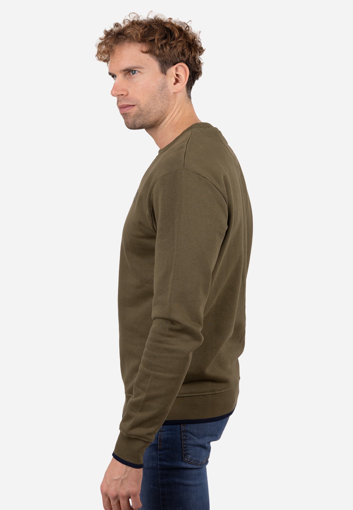 Sudadera Khaki con Bordado AMARO JEANS